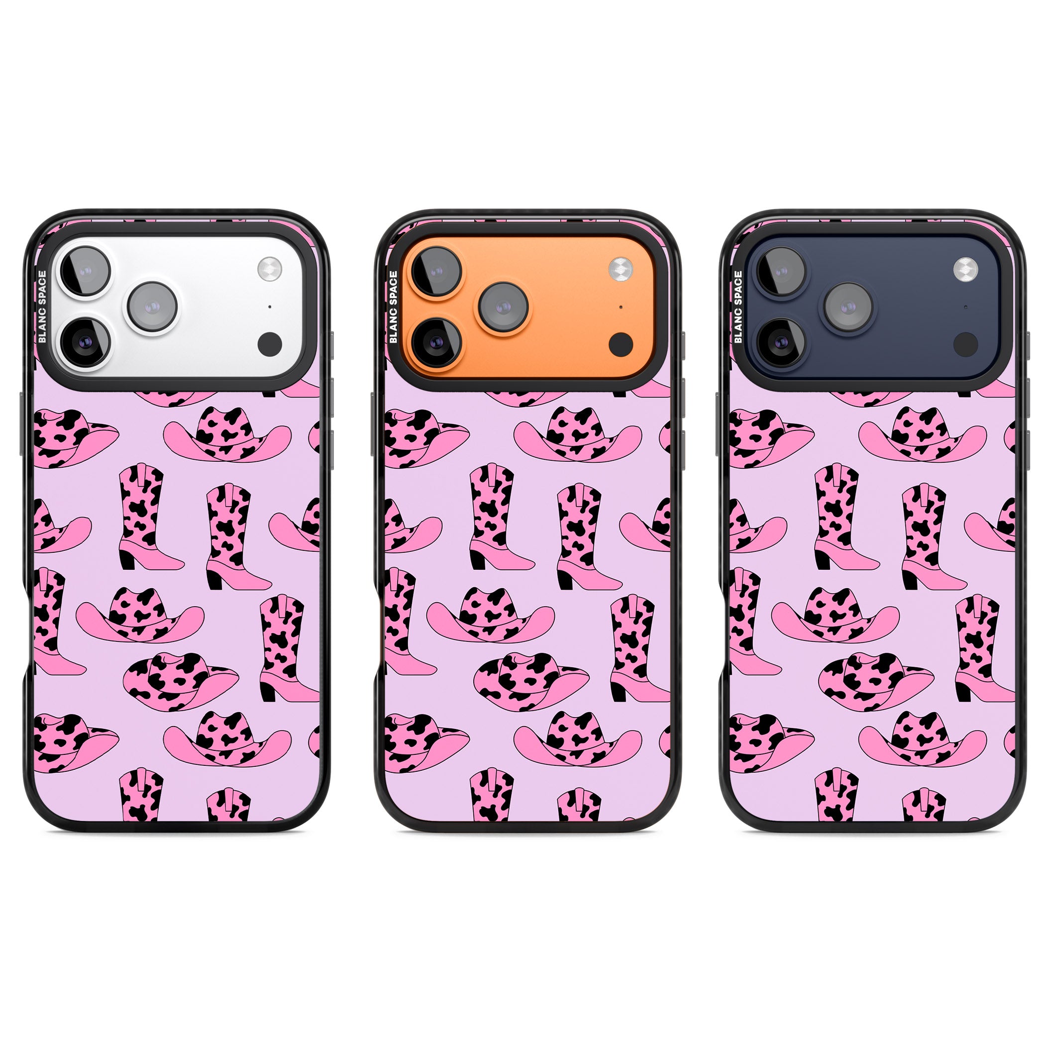 Cow Girl Pattern iPhone 17 Pro Impact Pro Black Phone Case APT Impact Protection