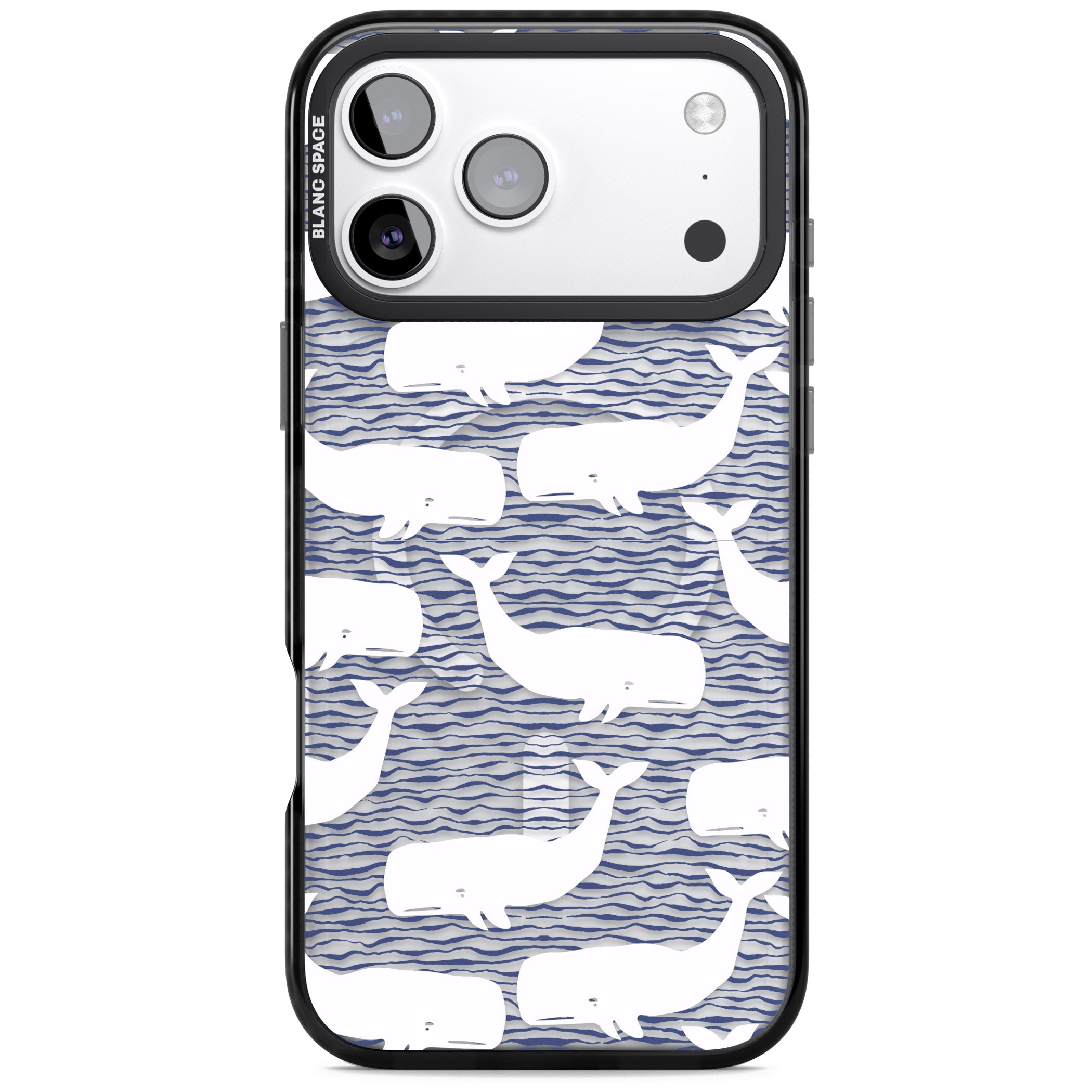 Whale Wave iPhone 17 Pro Max Impact Pro Black Phone Case