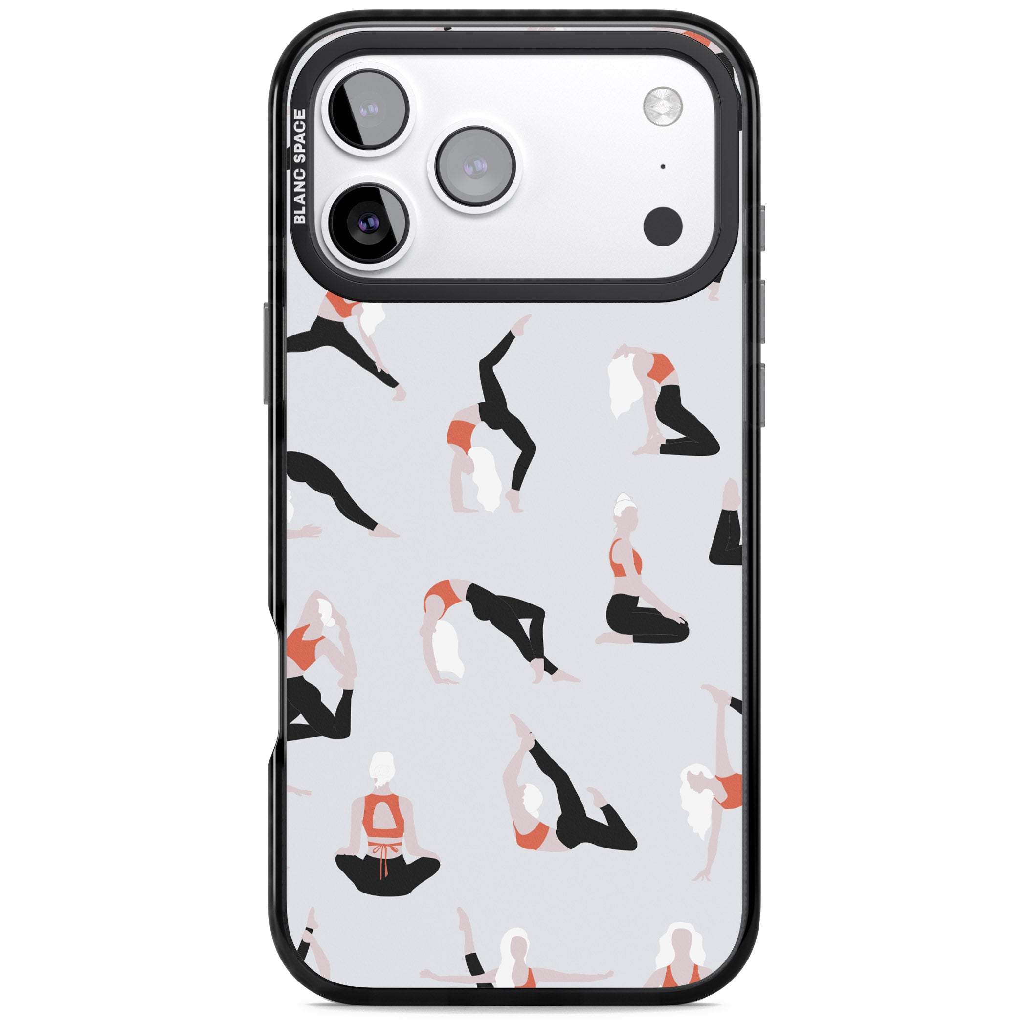 Yoga Poses Standard iPhone 17 Pro Max Impact Pro Black Phone Case