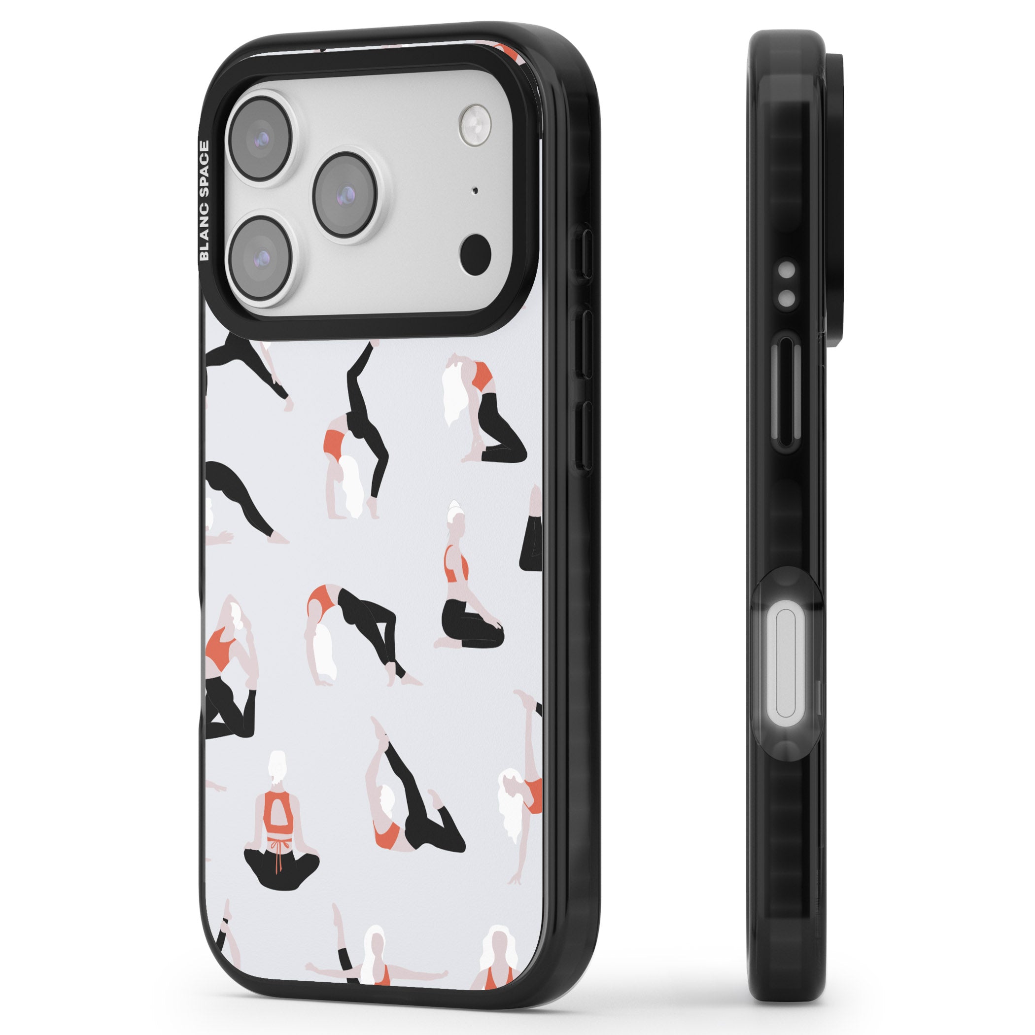 Yoga Poses Standard iPhone 17 Pro Max Impact Pro Black Phone Case Side Profile