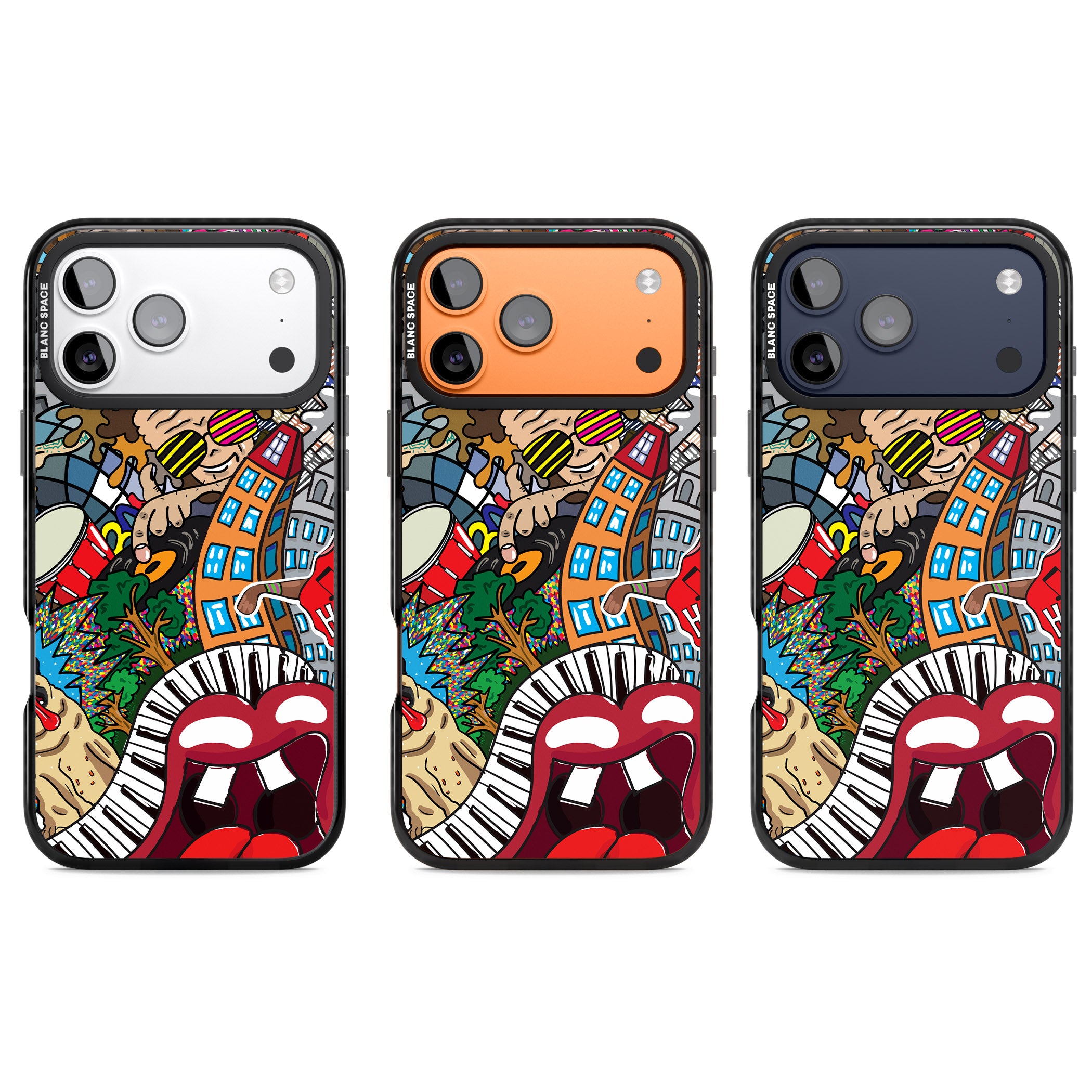 Funky Music City iPhone 17 Pro Impact Pro Black Phone Case APT Impact Protection