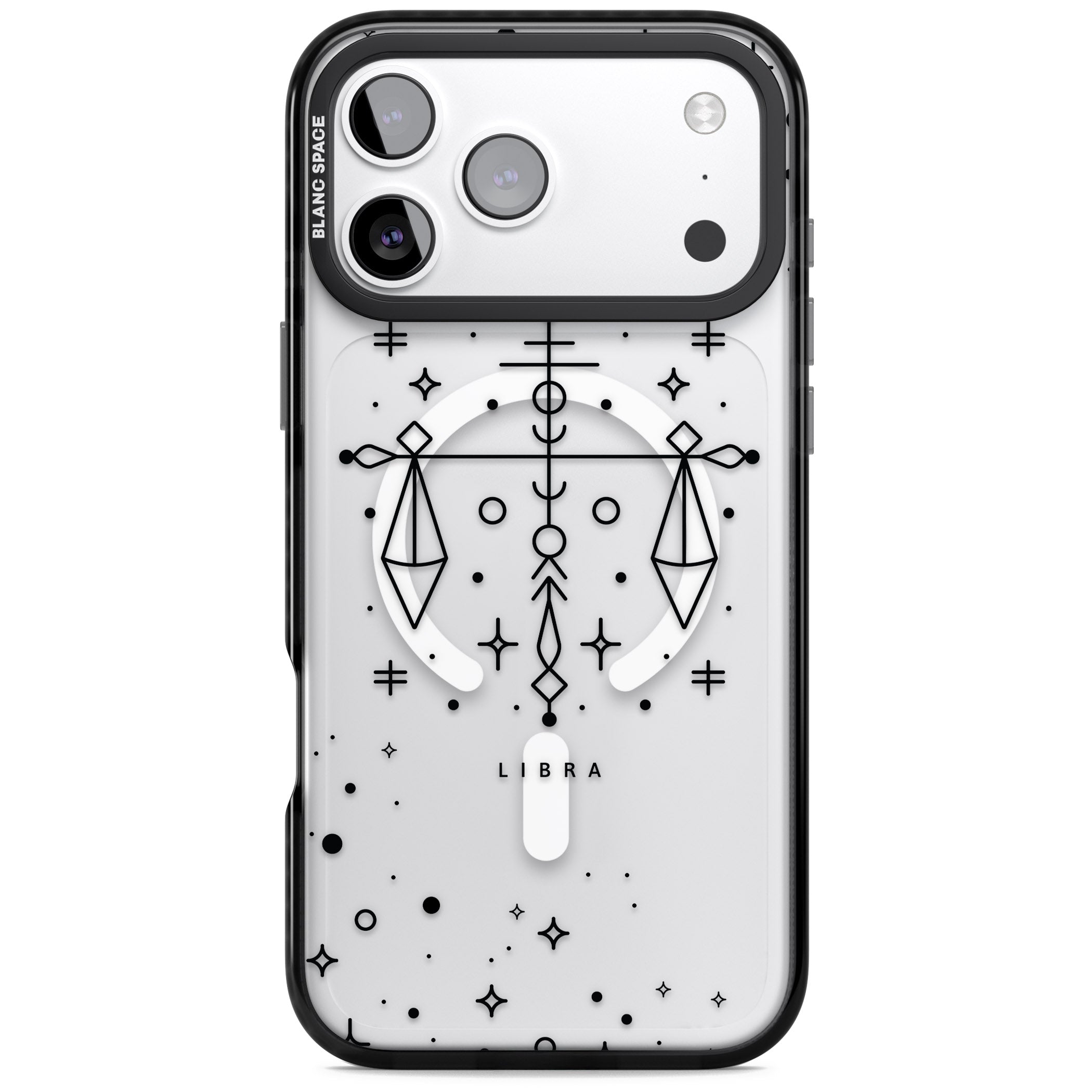 Libra Abstract Zodiac iPhone 17 Pro Impact Pro Black Phone Case