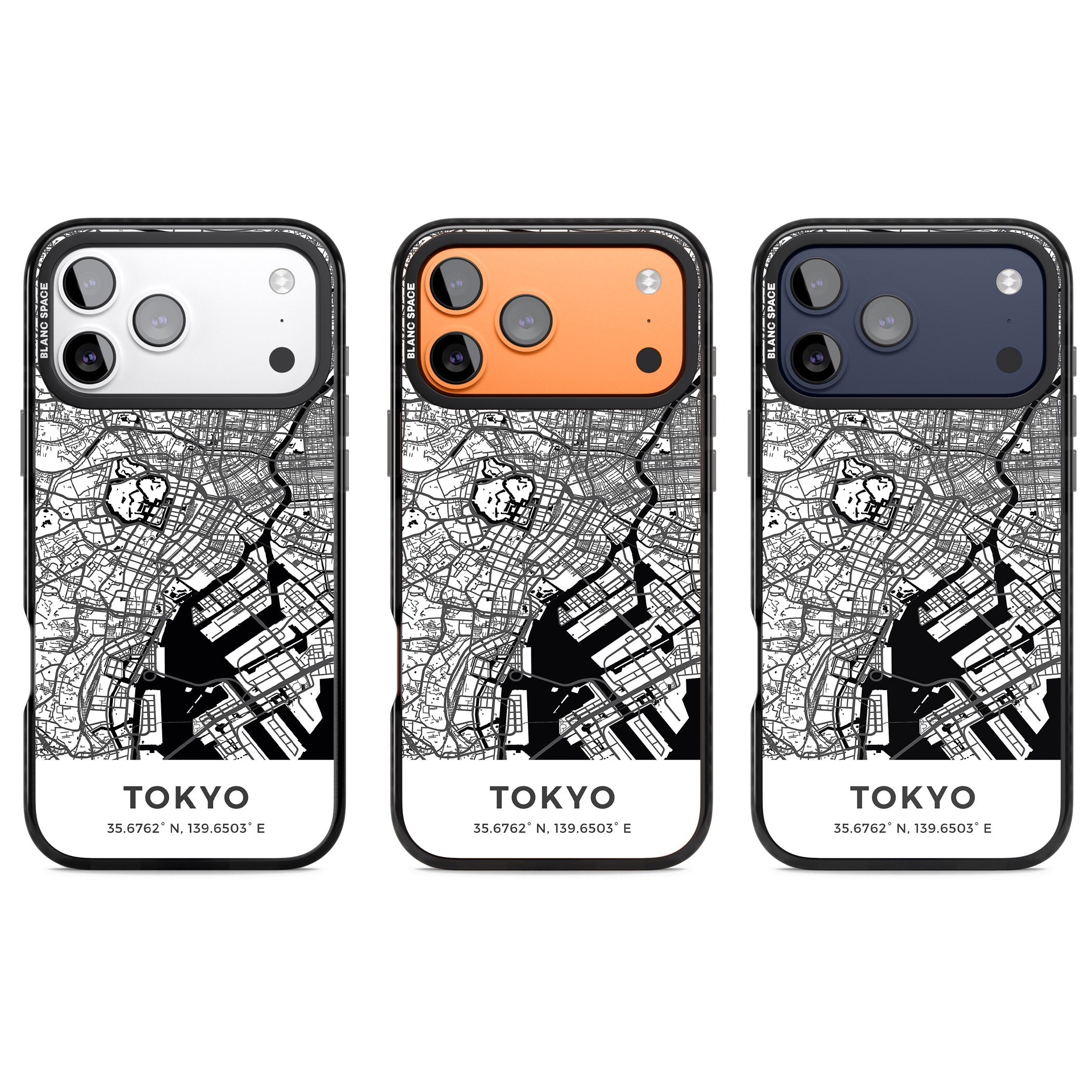 Tokyo Map iPhone 17 Pro Impact Black Phone Case APT Impact Protection