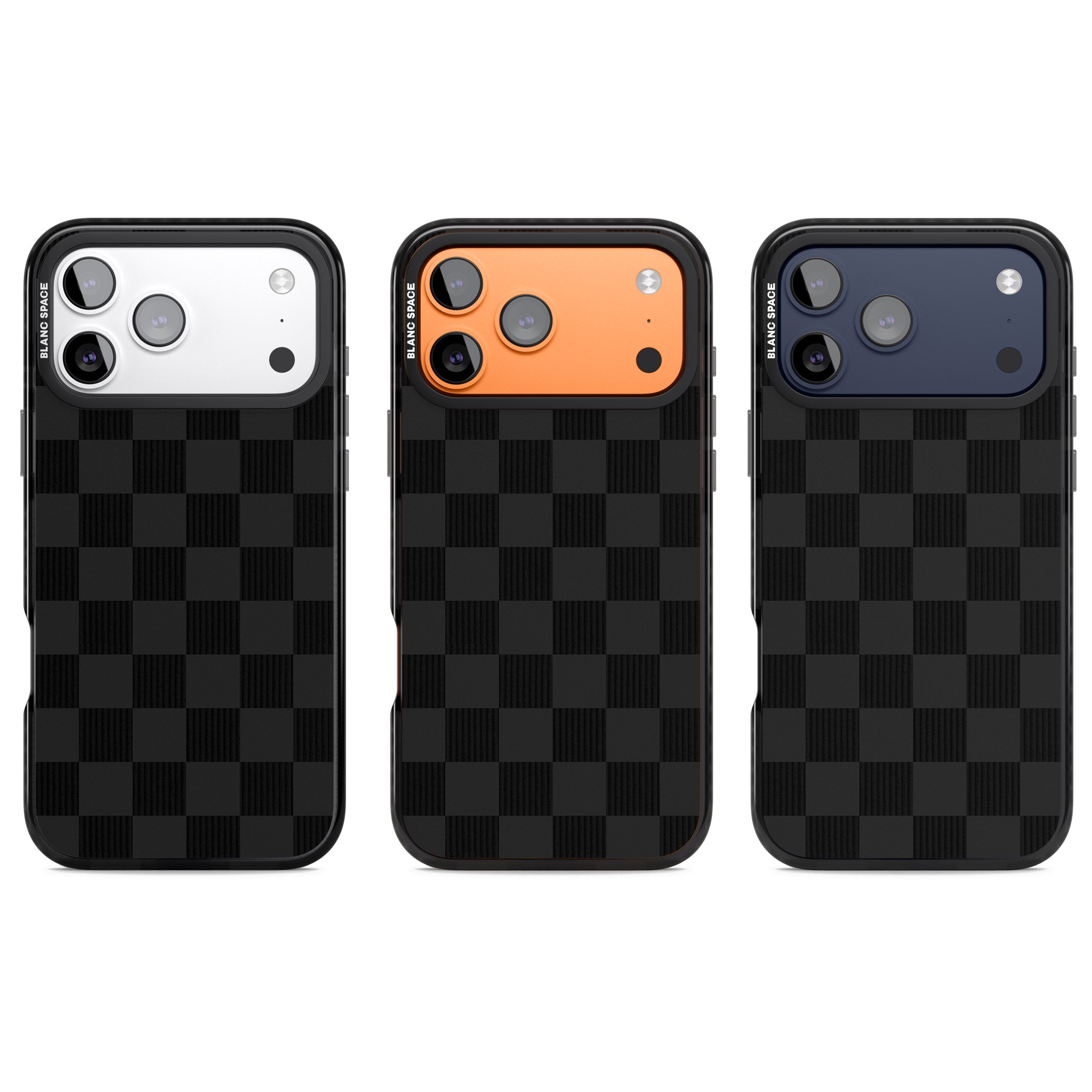 Black Checkered iPhone 17 Pro Impact Black Phone Case APT Impact Protection