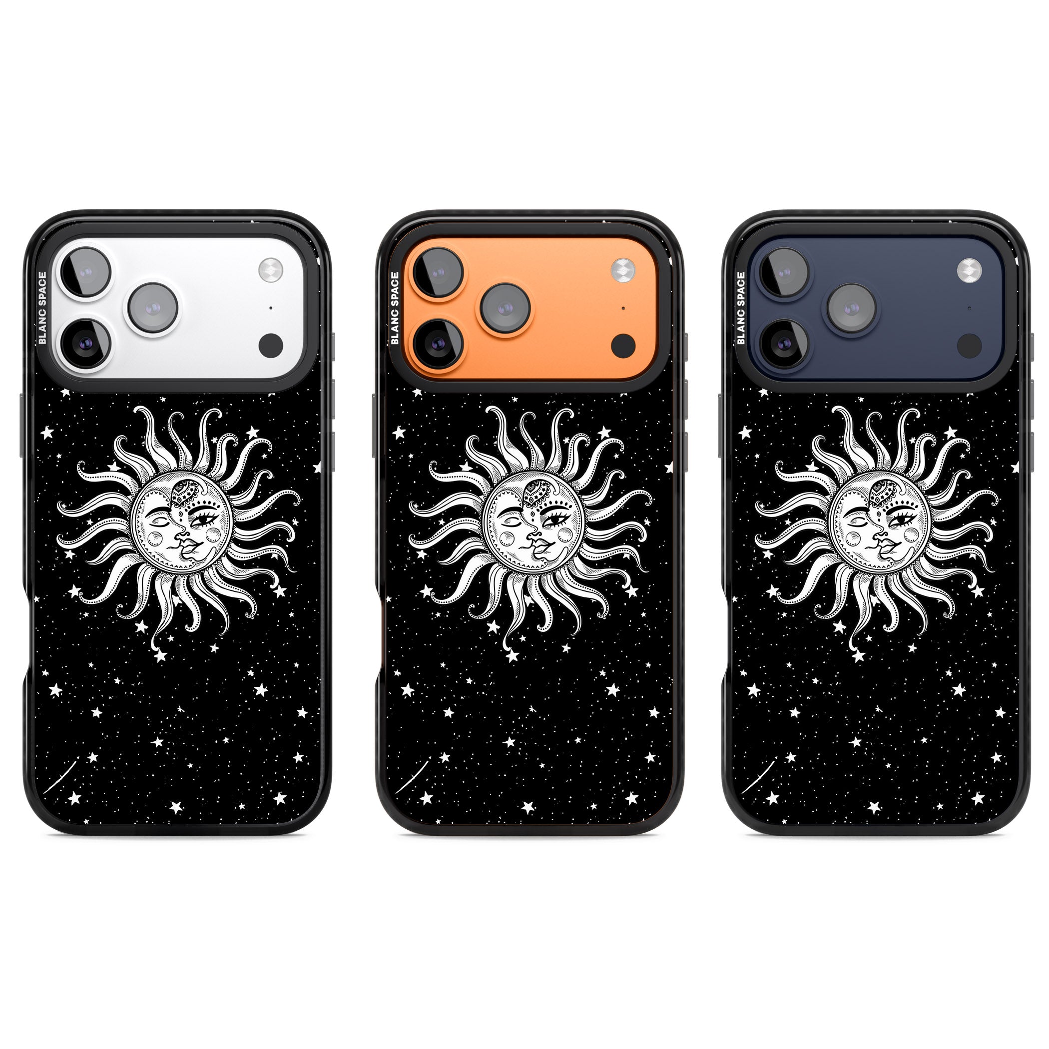 Mystic Sun Moon iPhone 17 Pro Impact Black Phone Case APT Impact Protection