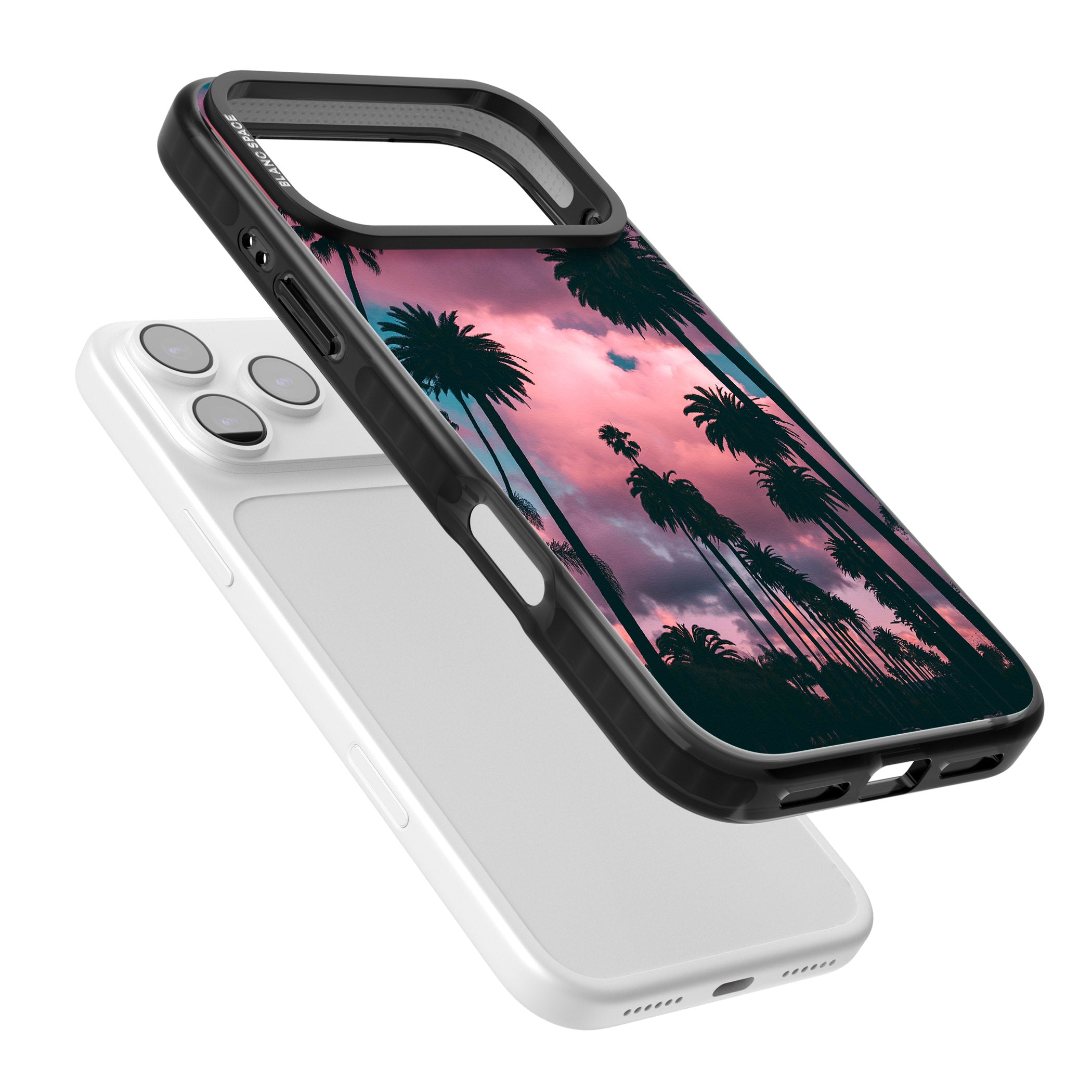 Sunset Palms iPhone 17 Pro Impact Black Phone Case Colours