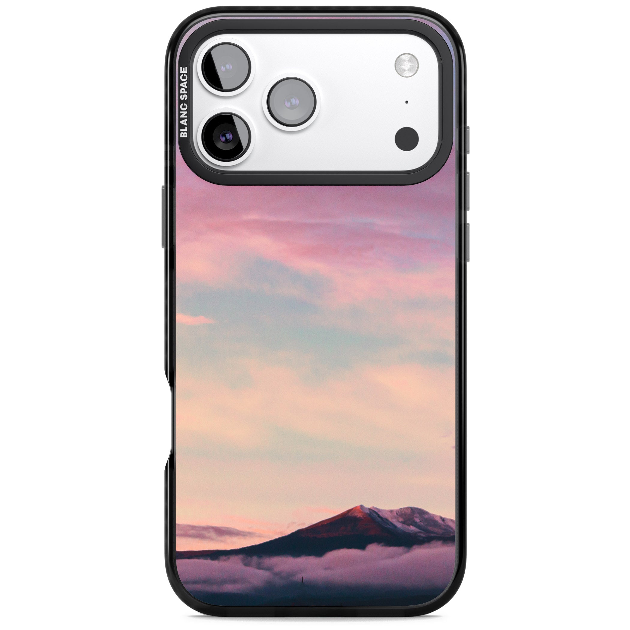 Pastel Mountain Sunset iPhone 17 Pro Impact Black Phone Case