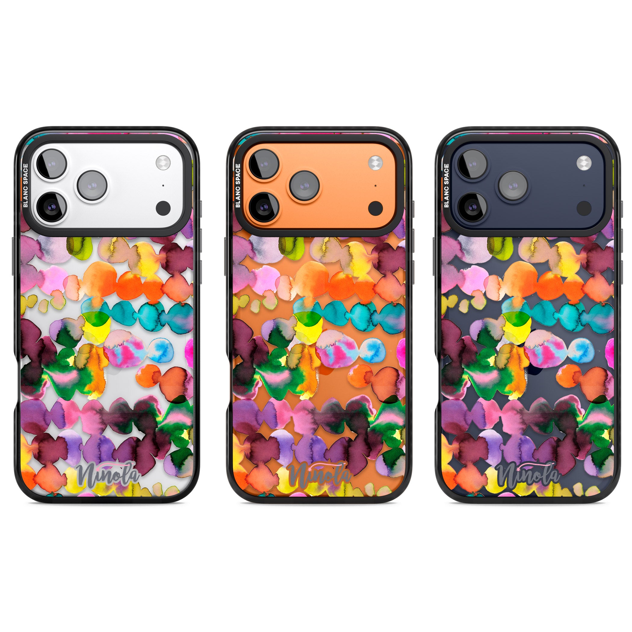 Ink Splash Hues iPhone 17 Pro Impact Black Phone Case APT Impact Protection
