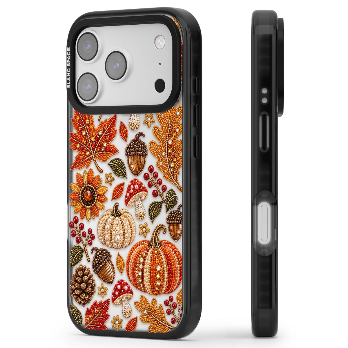 Beaded Autumn iPhone case | Clear Impact case for iPhone 17 Pro, iPhone 17 Pro Max