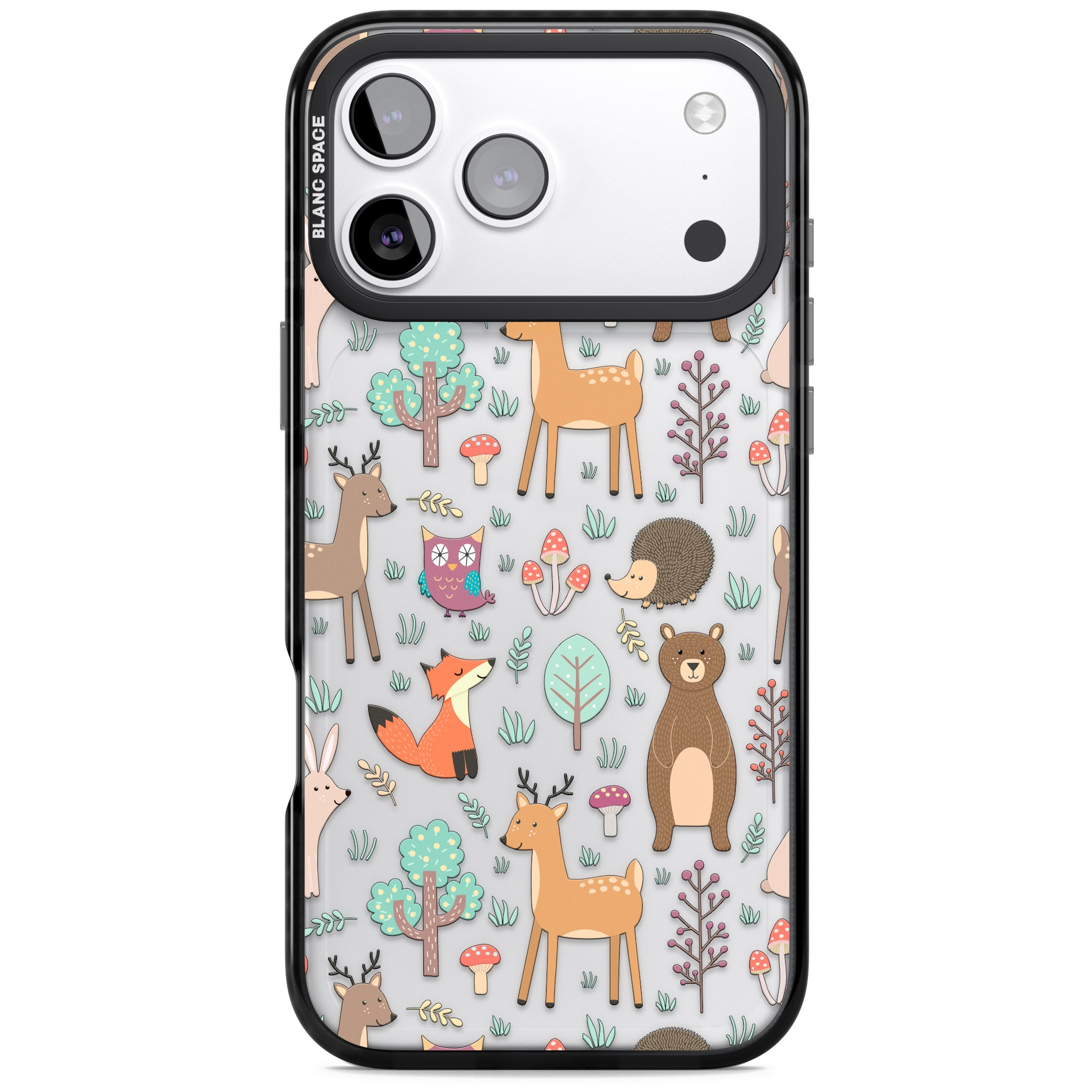 Wildlife Pattern iPhone 17 Pro Impact Black Phone Case