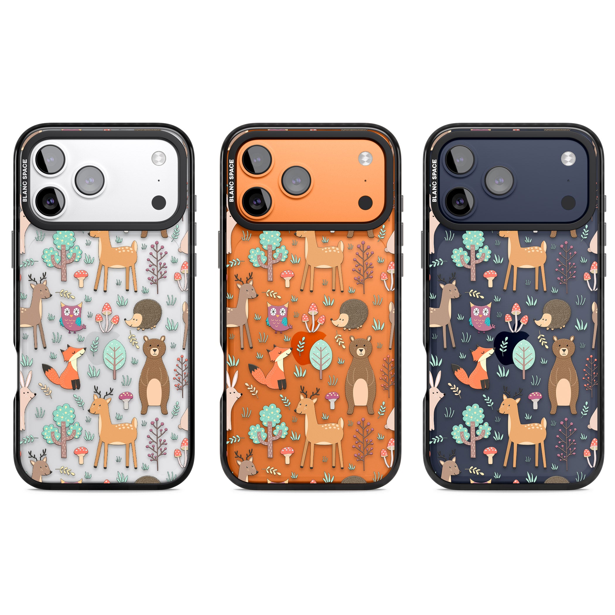 Wildlife Pattern iPhone 17 Pro Impact Black Phone Case APT Impact Protection