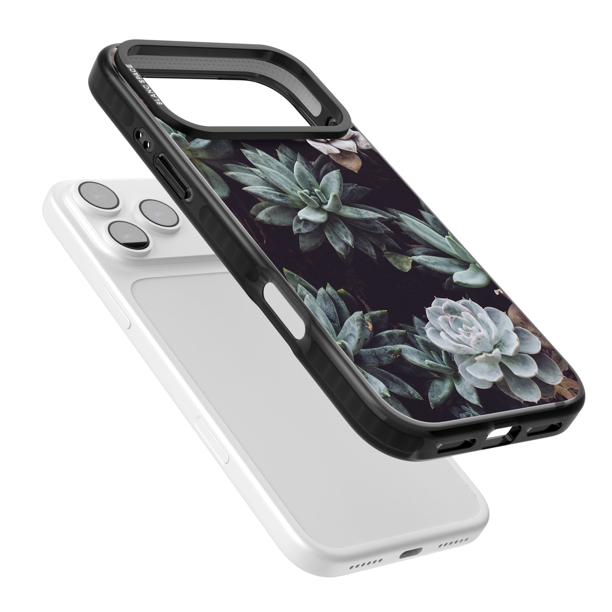 Succulent Bloom Mixed iPhone 17 Pro Impact Black Phone Case Colours