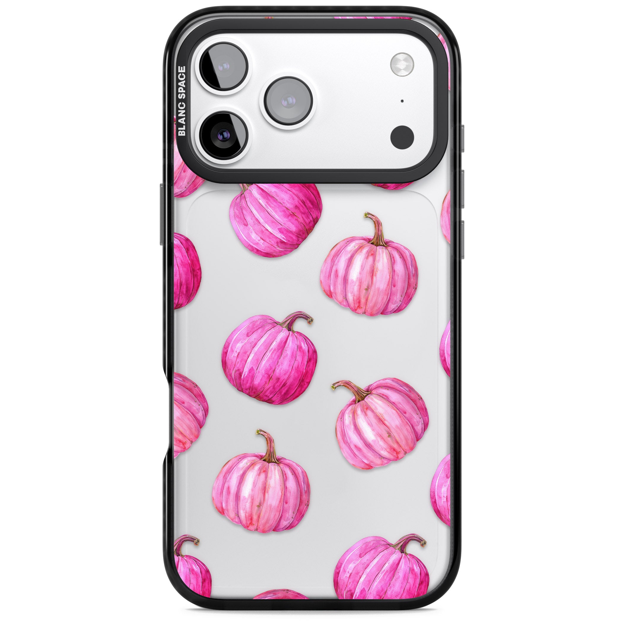 Pink Pumpkins iPhone 17 Pro Impact Black Phone Case