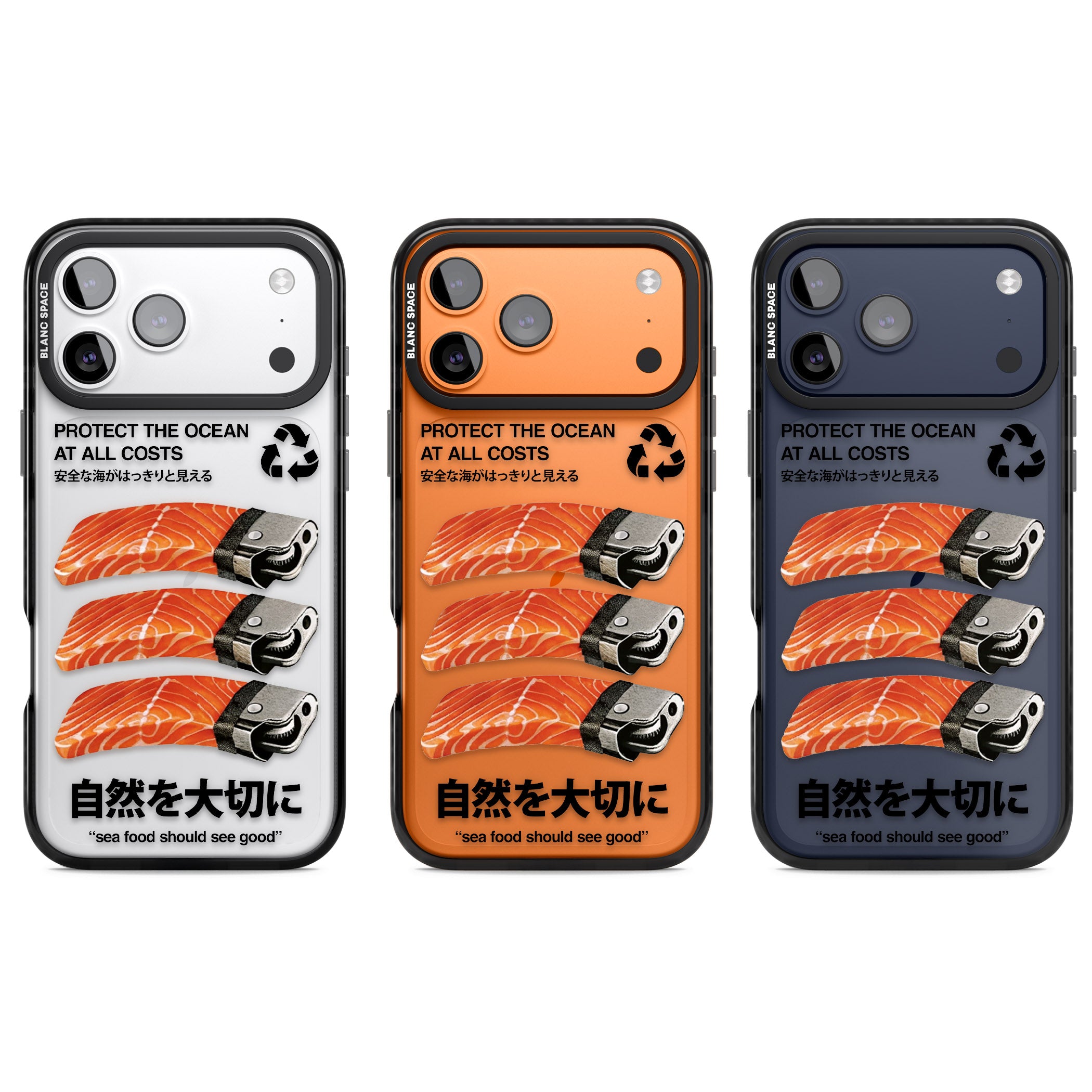 Protect The Ocean iPhone 17 Pro Impact Black Phone Case APT Impact Protection