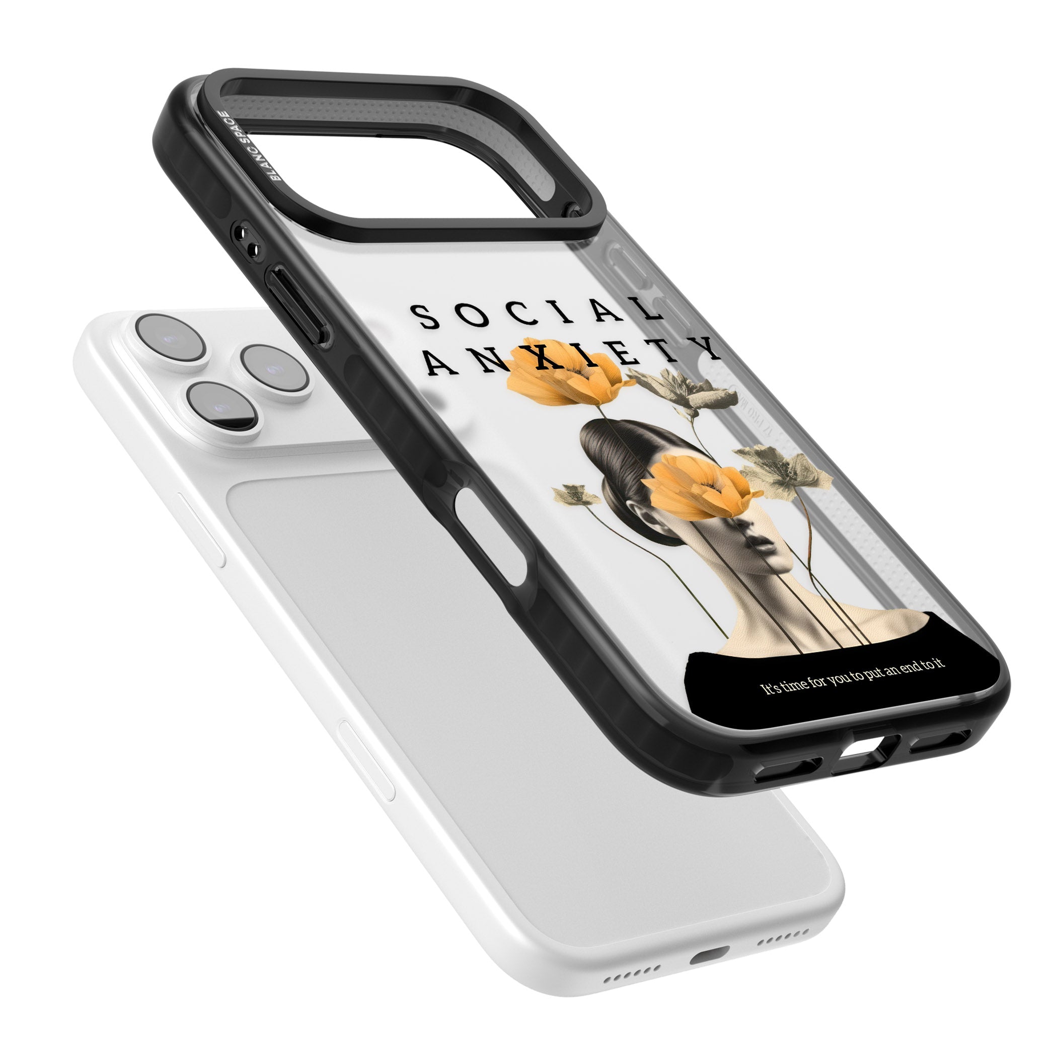Social Anxiety iPhone 17 Pro Impact Black Phone Case Colours