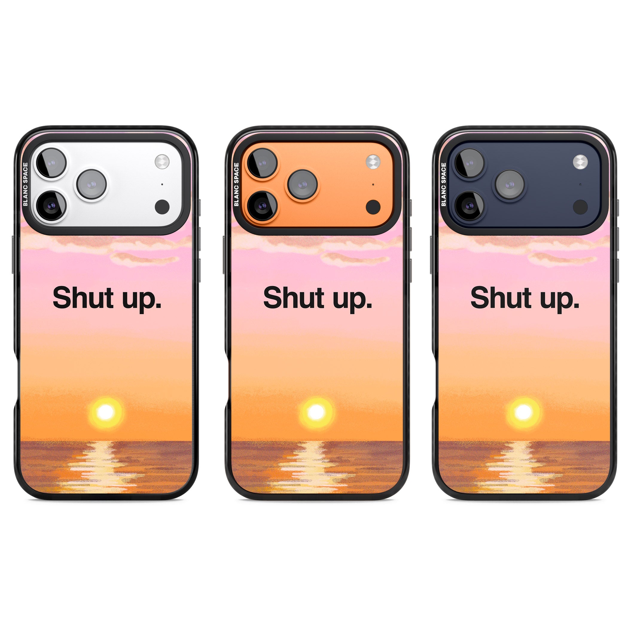Shut Up iPhone 17 Pro Impact Black Phone Case APT Impact Protection