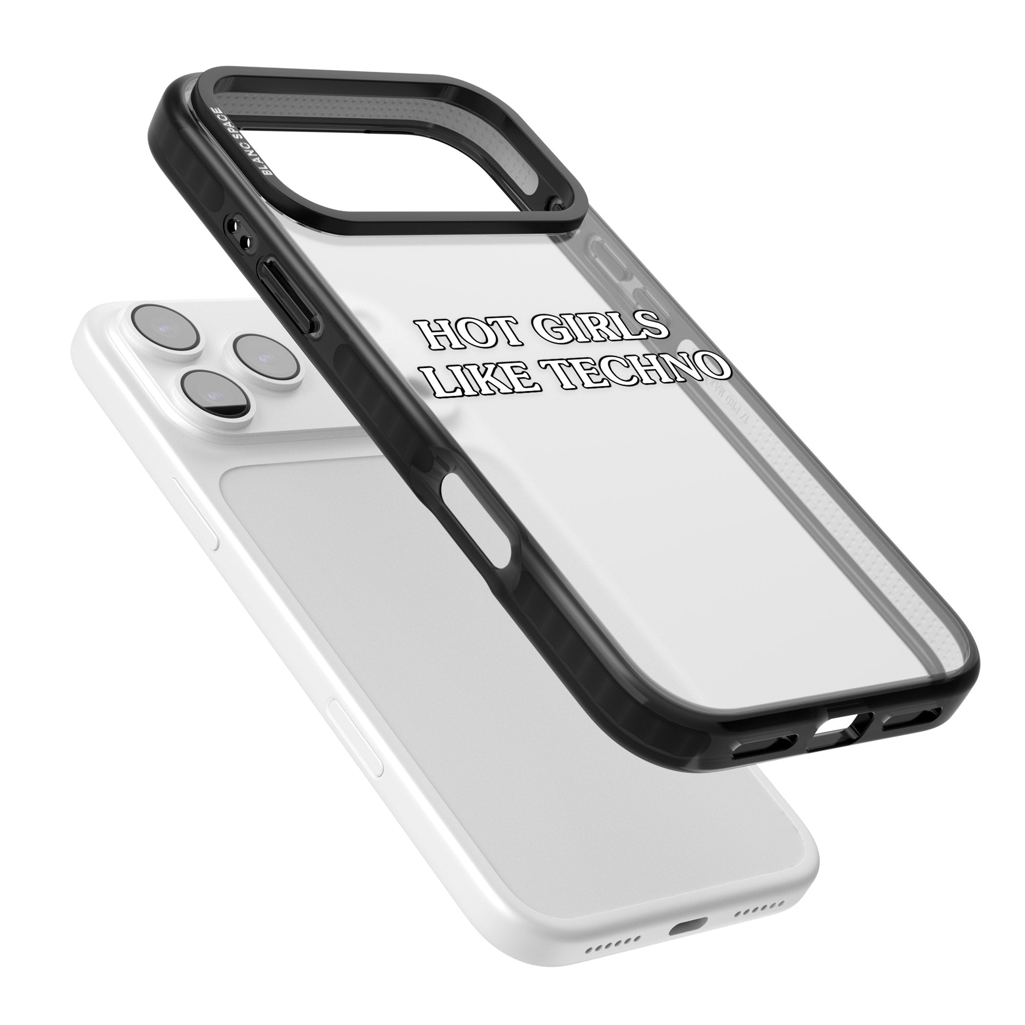Hot Girls Like Techno iPhone 17 Pro Max Impact Black Phone Case Colours
