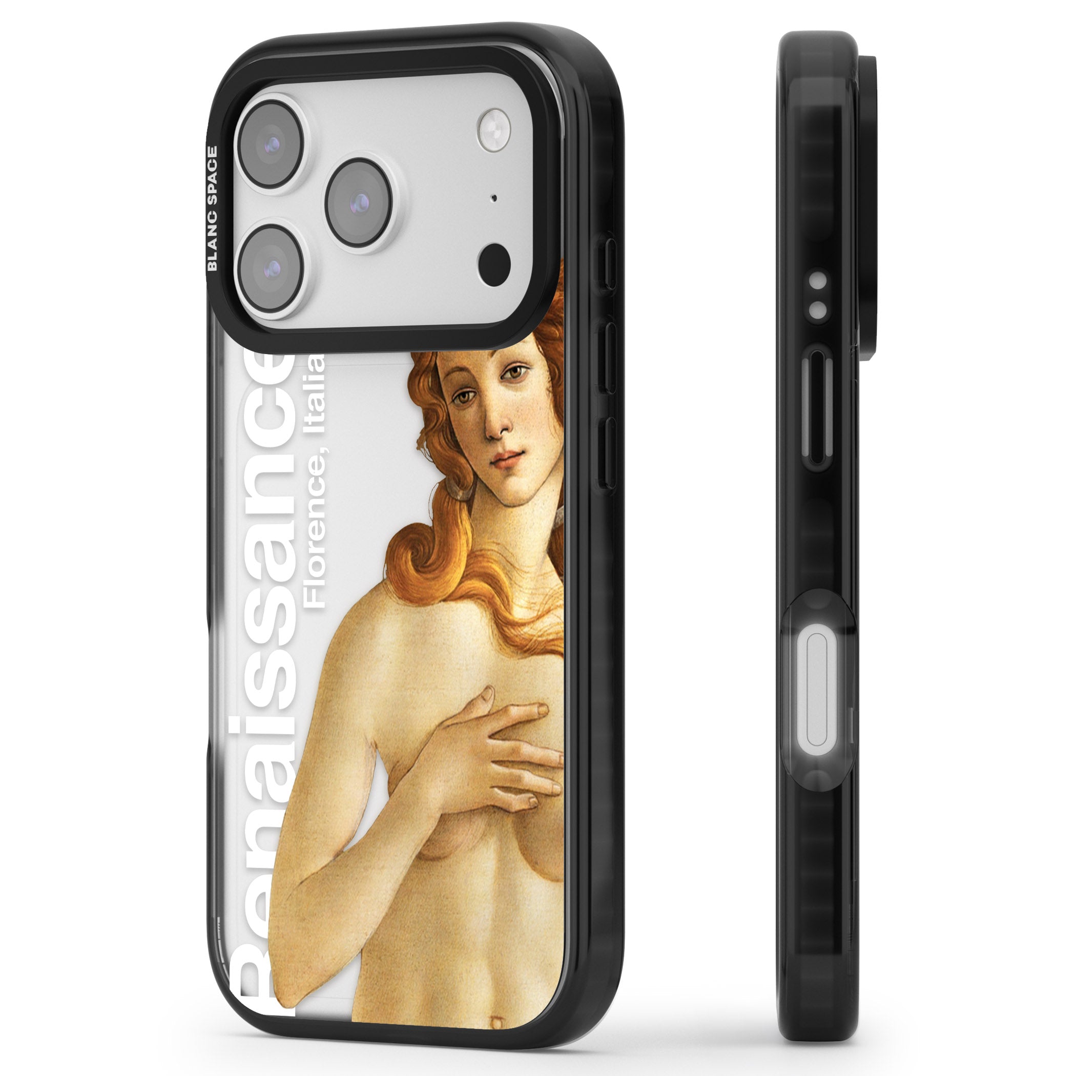 Florence Renaissance iPhone 17 Pro Max Impact Black Phone Case Side Profile