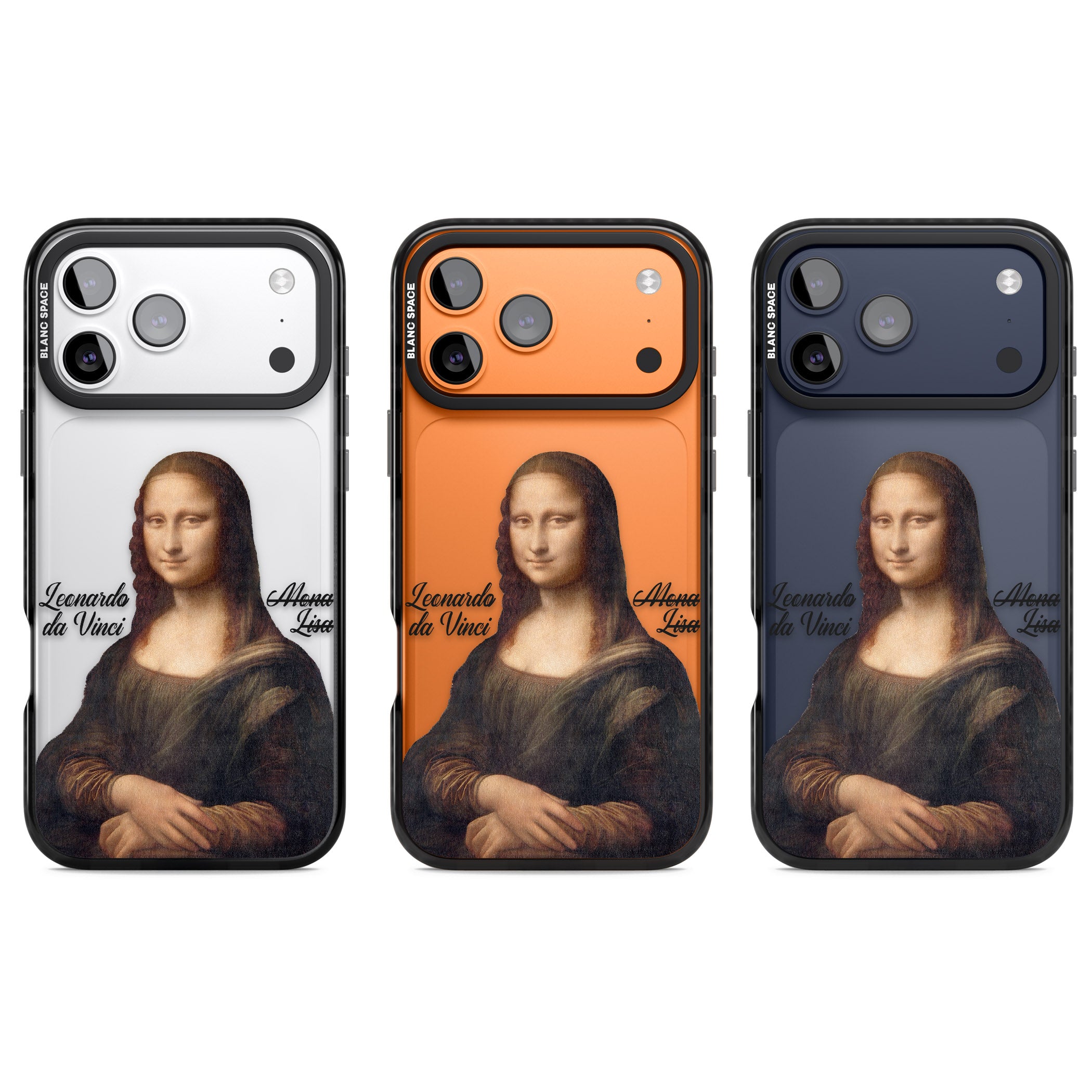 Mona Lisa Cutout iPhone 17 Pro Impact Black Phone Case APT Impact Protection