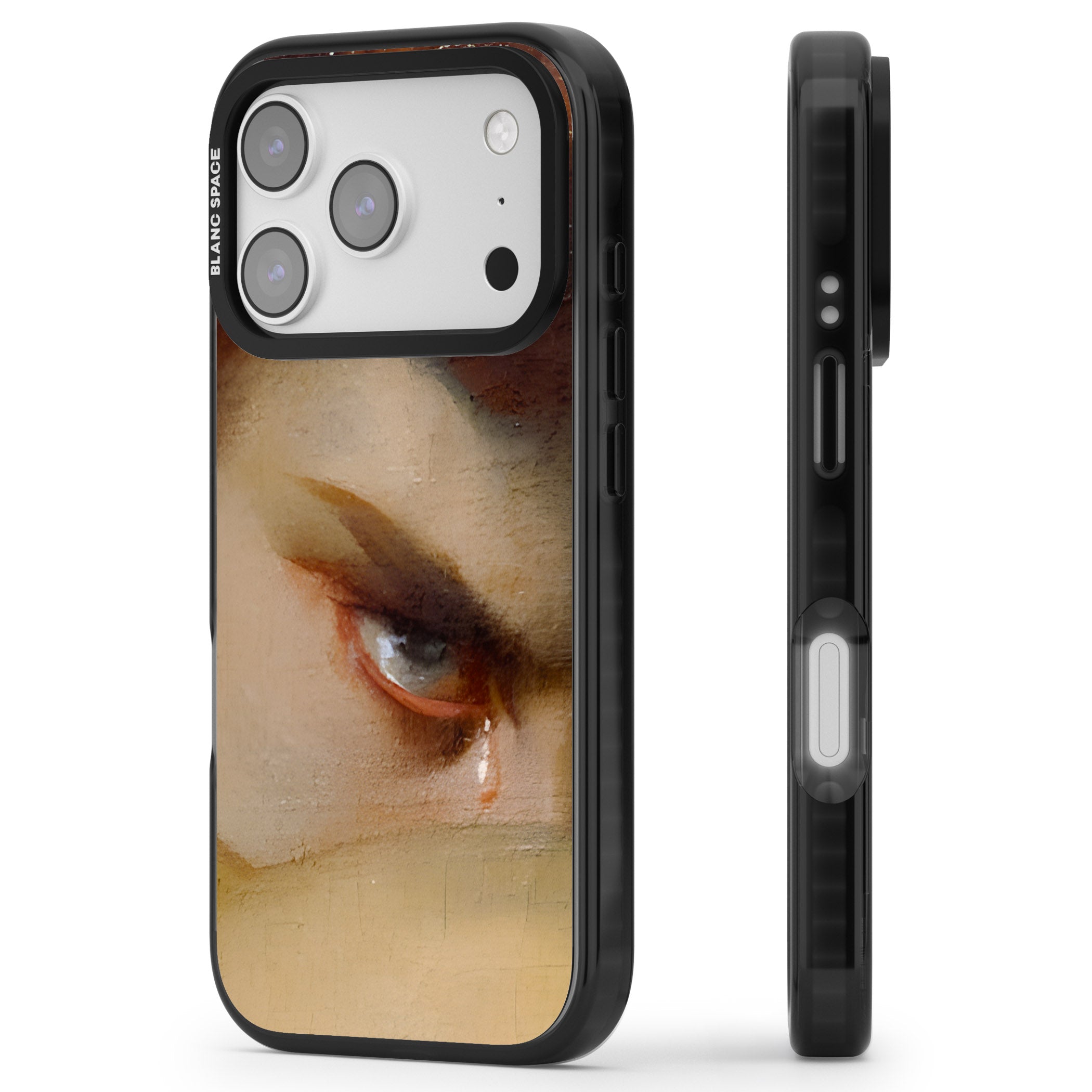 Fallen Angel iPhone 17 Pro Max Impact Black Phone Case Side Profile