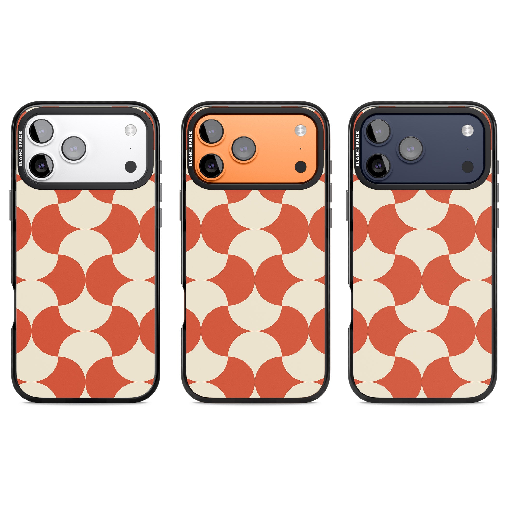 Abstract Retro Shapes iPhone 17 Pro Impact Black Phone Case APT Impact Protection