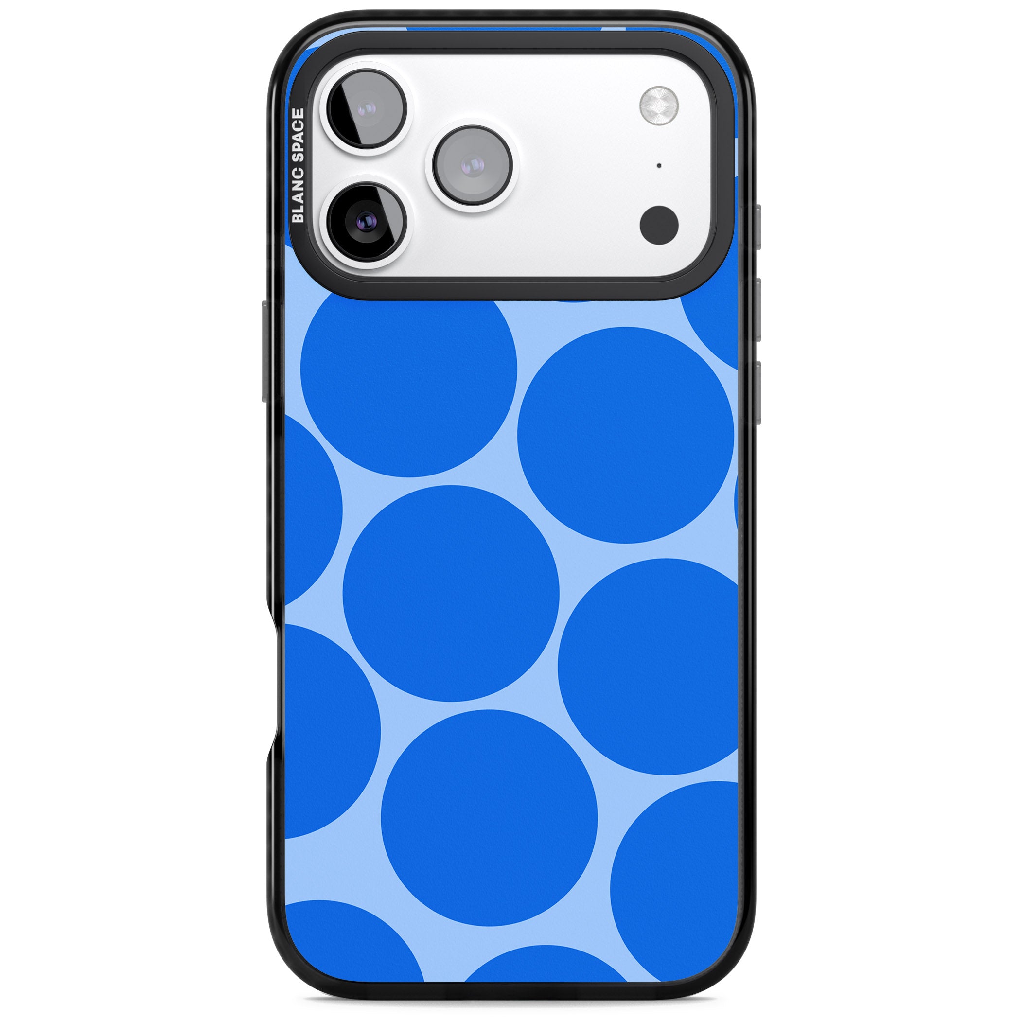 Retro Blue Dot iPhone 17 Pro Impact Black Phone Case