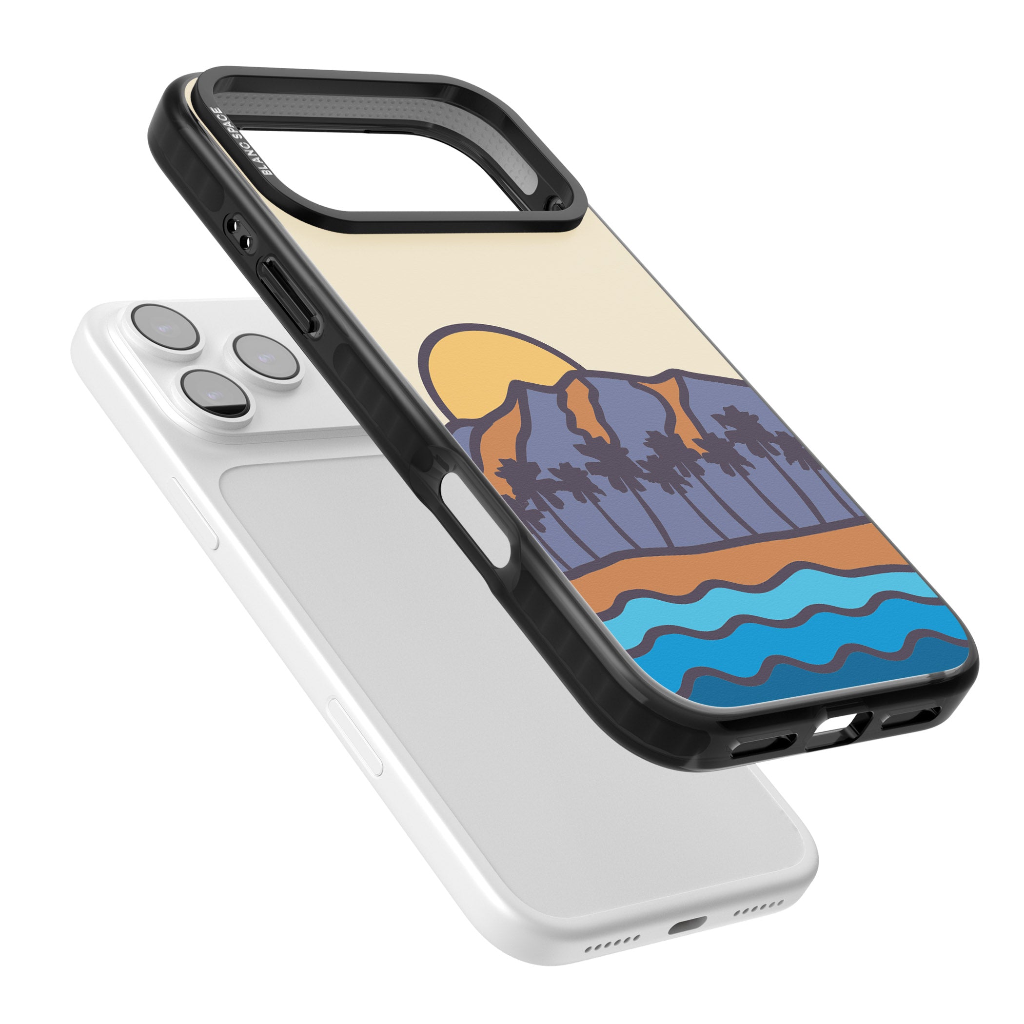 South Sunset iPhone 17 Pro Max Impact Black Phone Case Colours