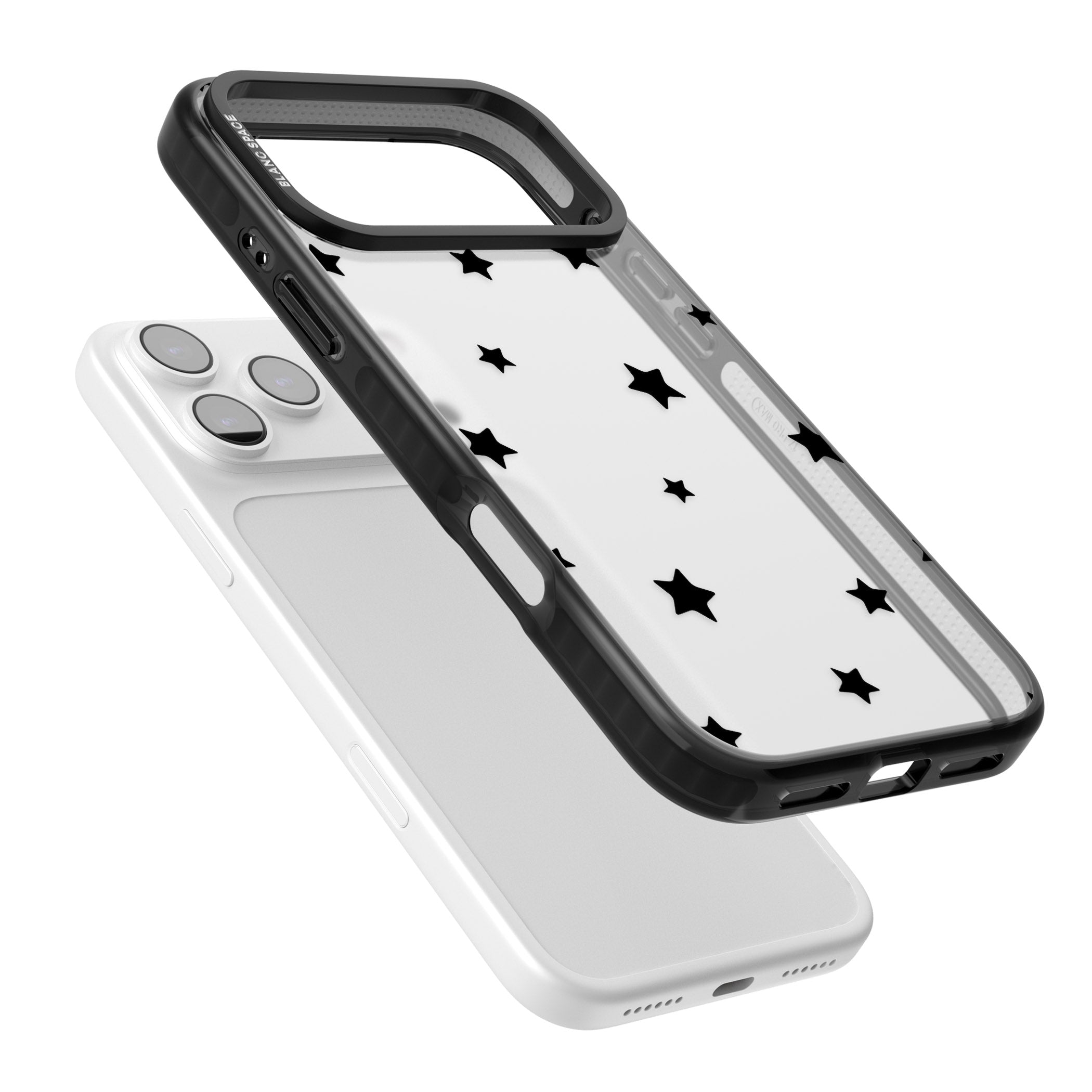 Starry Night Black Stars iPhone 17 Pro Impact Black Phone Case Colours