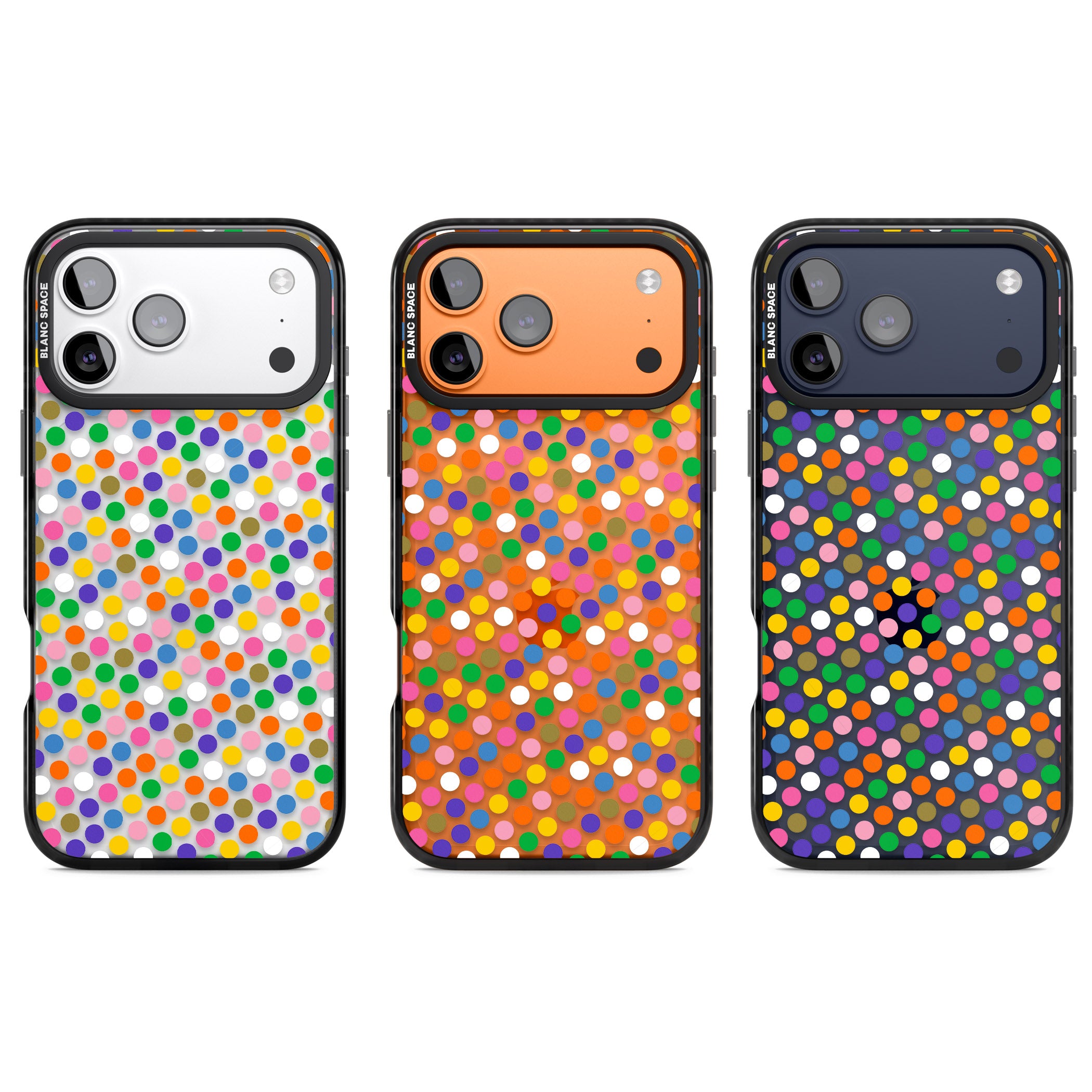 Multicolour Polka Dot Fiesta iPhone 17 Pro Impact Black Phone Case APT Impact Protection