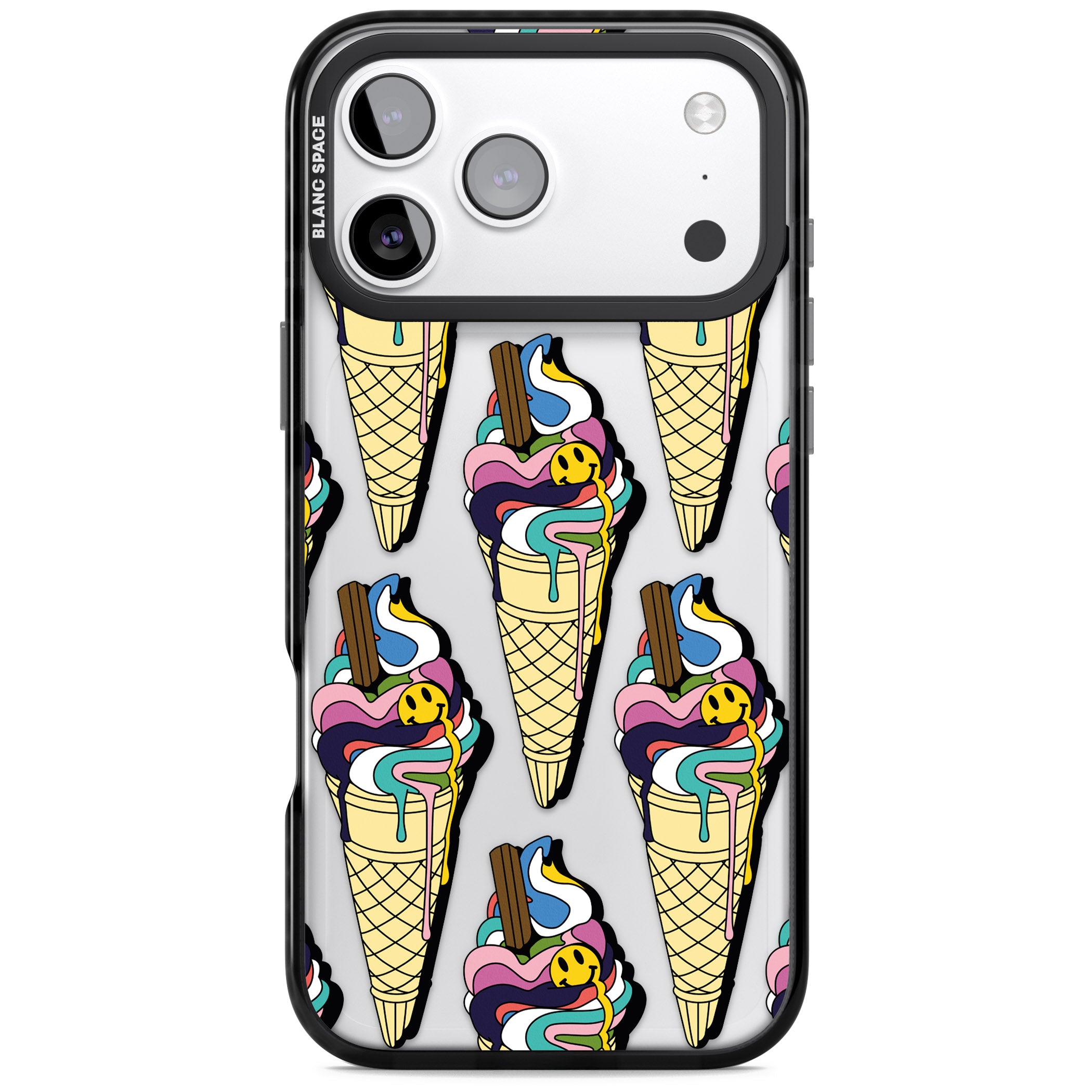 Trip & Drip Ice Cream iPhone 17 Pro Max Impact Black Phone Case