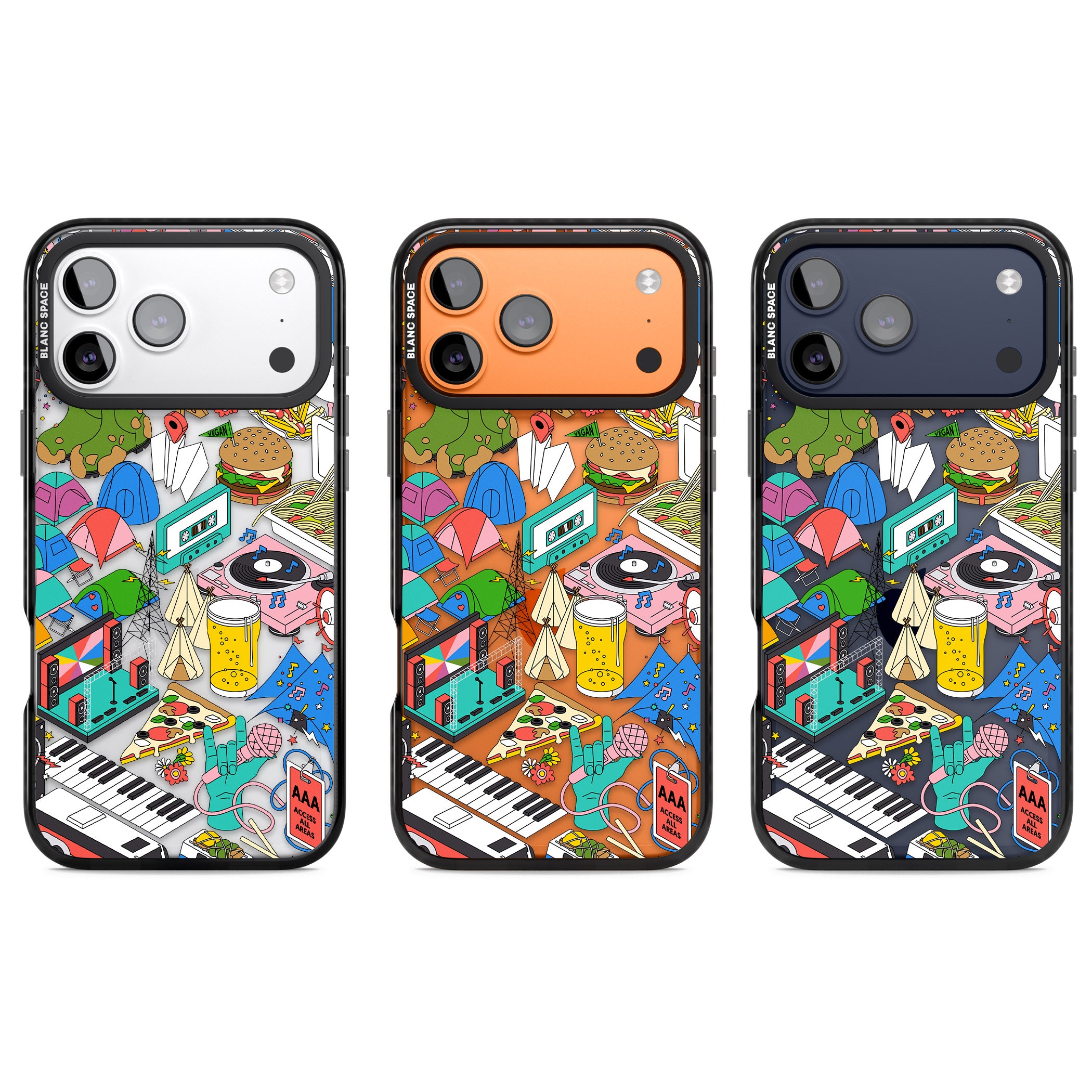 Festival Frenzy iPhone 17 Pro Impact Black Phone Case APT Impact Protection