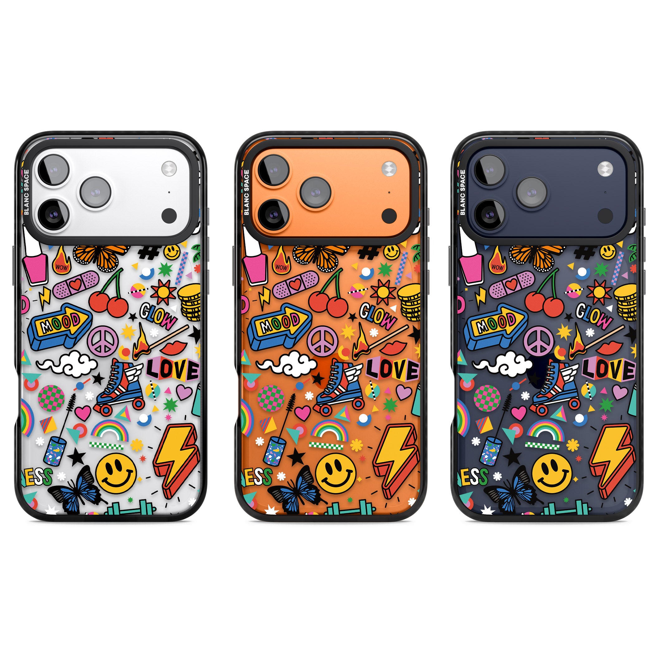 Electric Love iPhone 17 Pro Impact Black Phone Case APT Impact Protection