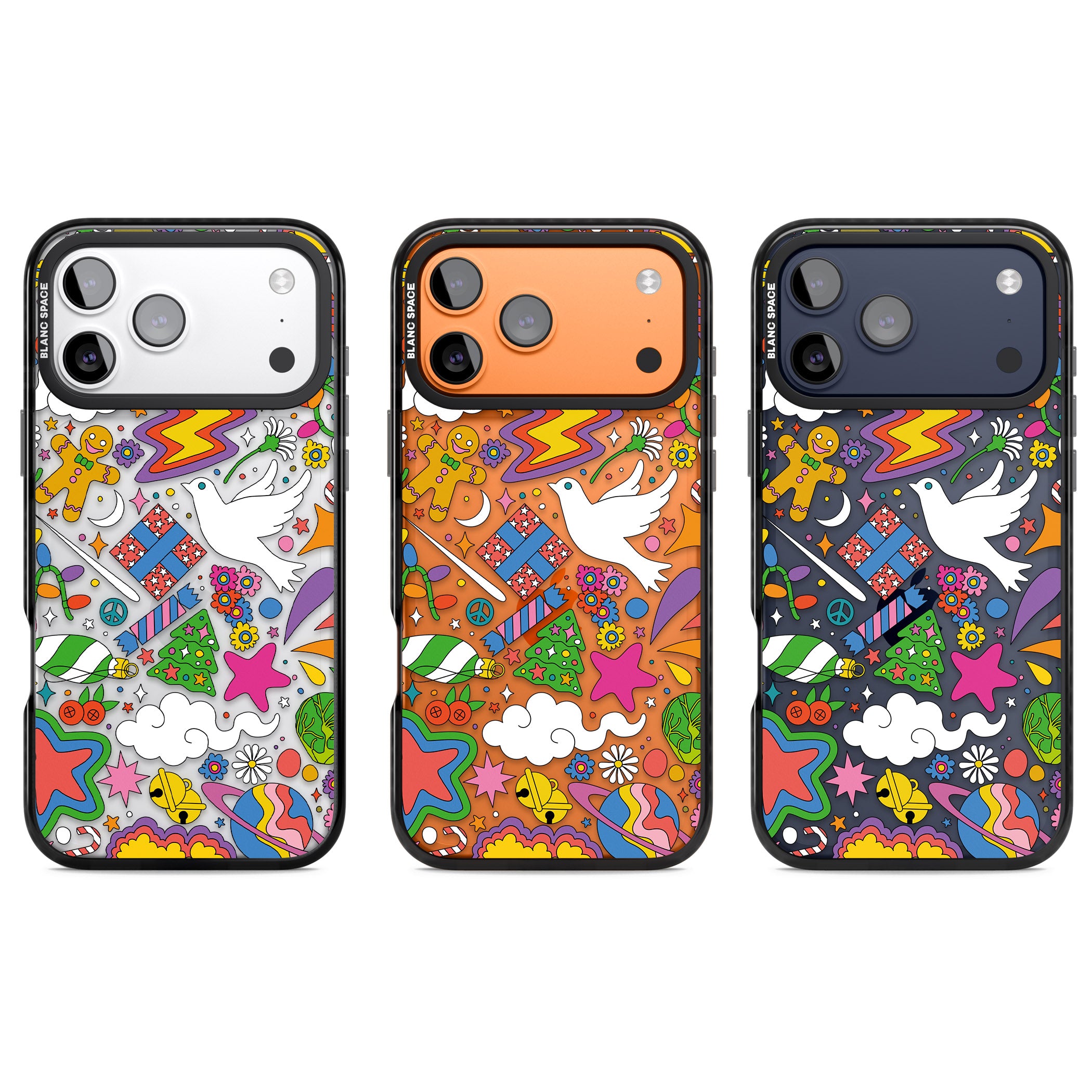 Whimsical Wonderland iPhone 17 Pro Impact Black Phone Case APT Impact Protection