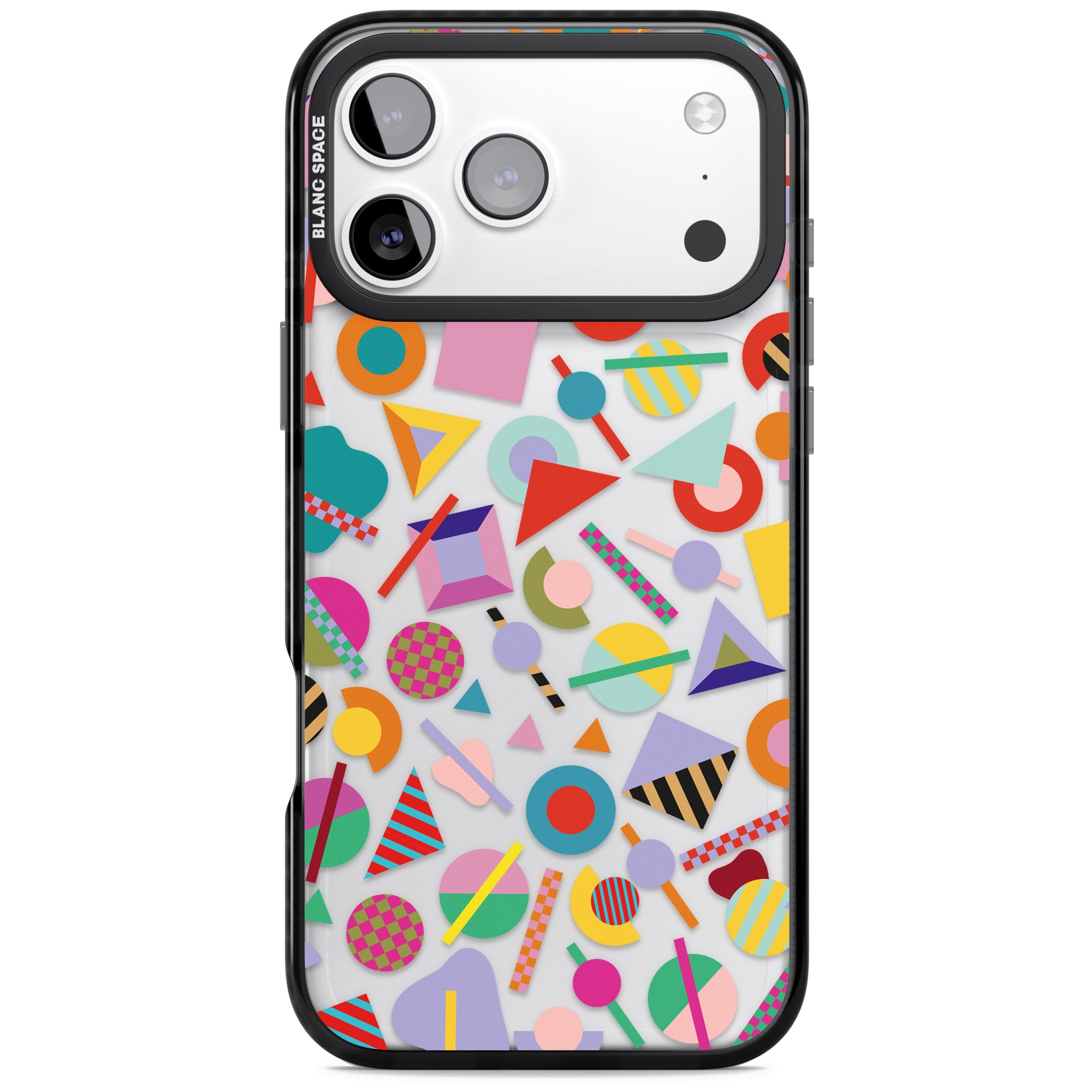 Retro Carnival Shapes iPhone 17 Pro Impact Black Phone Case