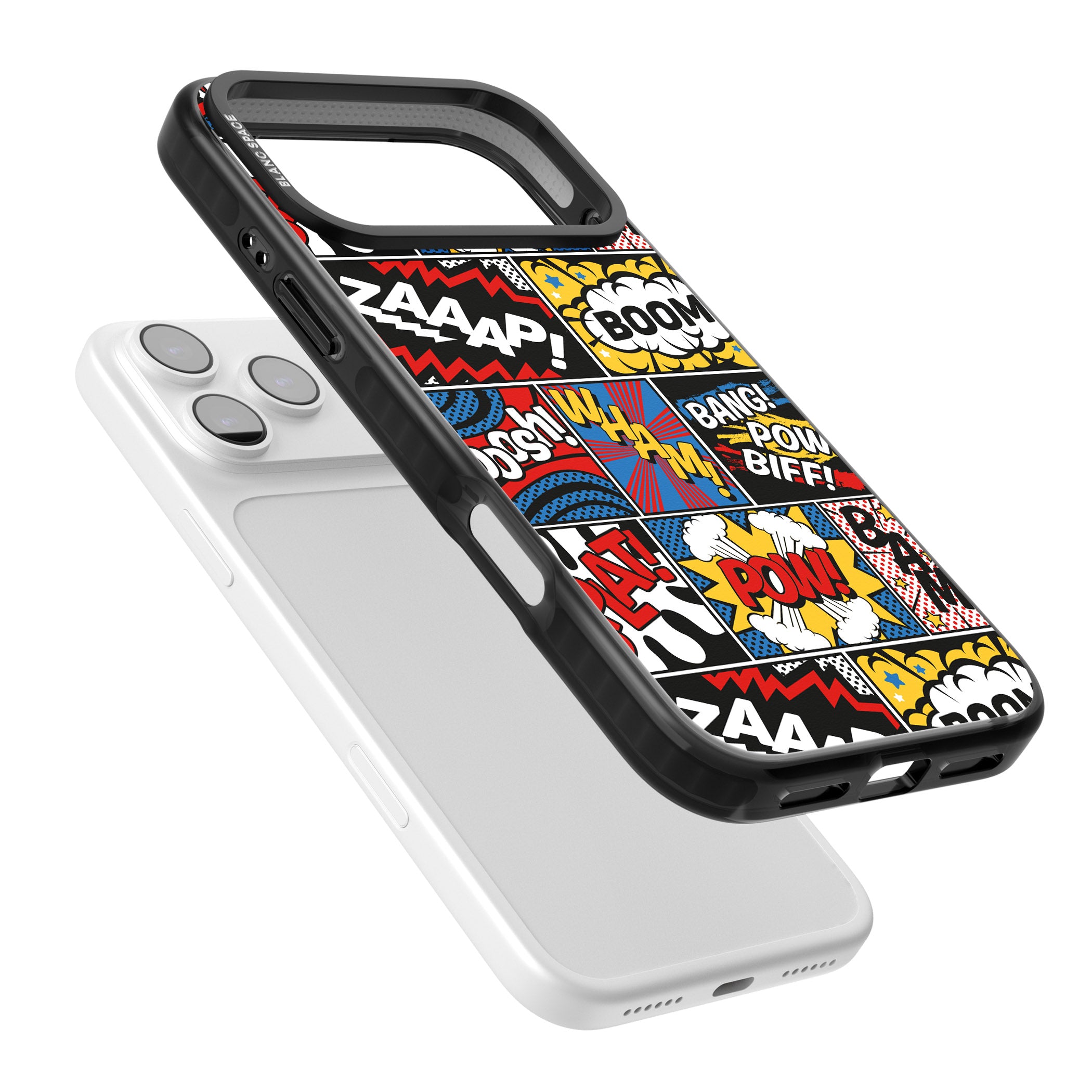 Onomatopoeia iPhone 17 Pro Impact Black Phone Case Colours