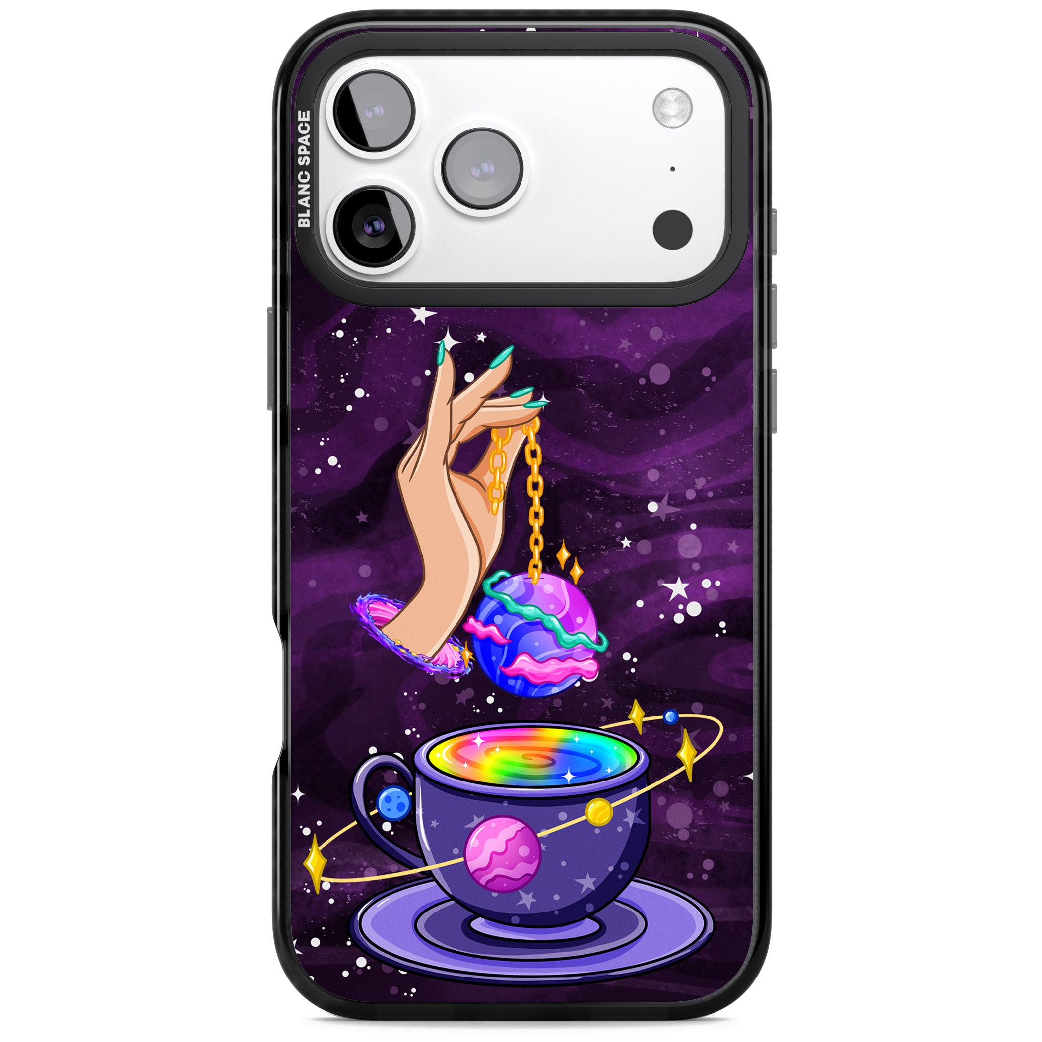 Space Tea iPhone 17 Pro Impact Black Phone Case