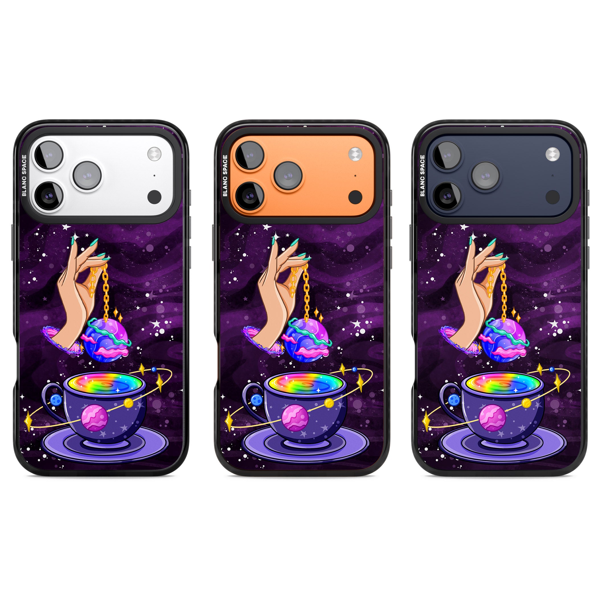 Space Tea iPhone 17 Pro Impact Black Phone Case APT Impact Protection