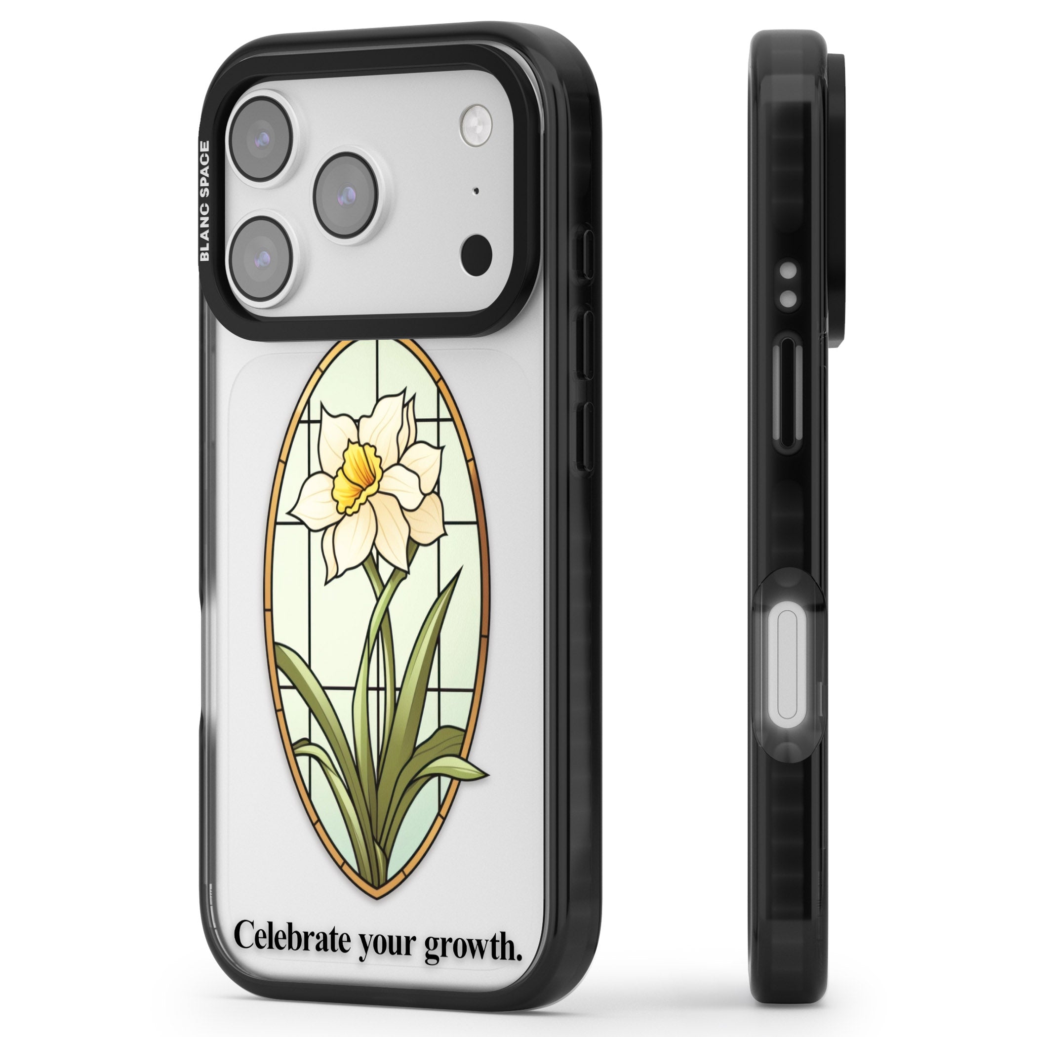 Celebrate Your Growth iPhone 17 Pro Max Impact Black Phone Case Side Profile