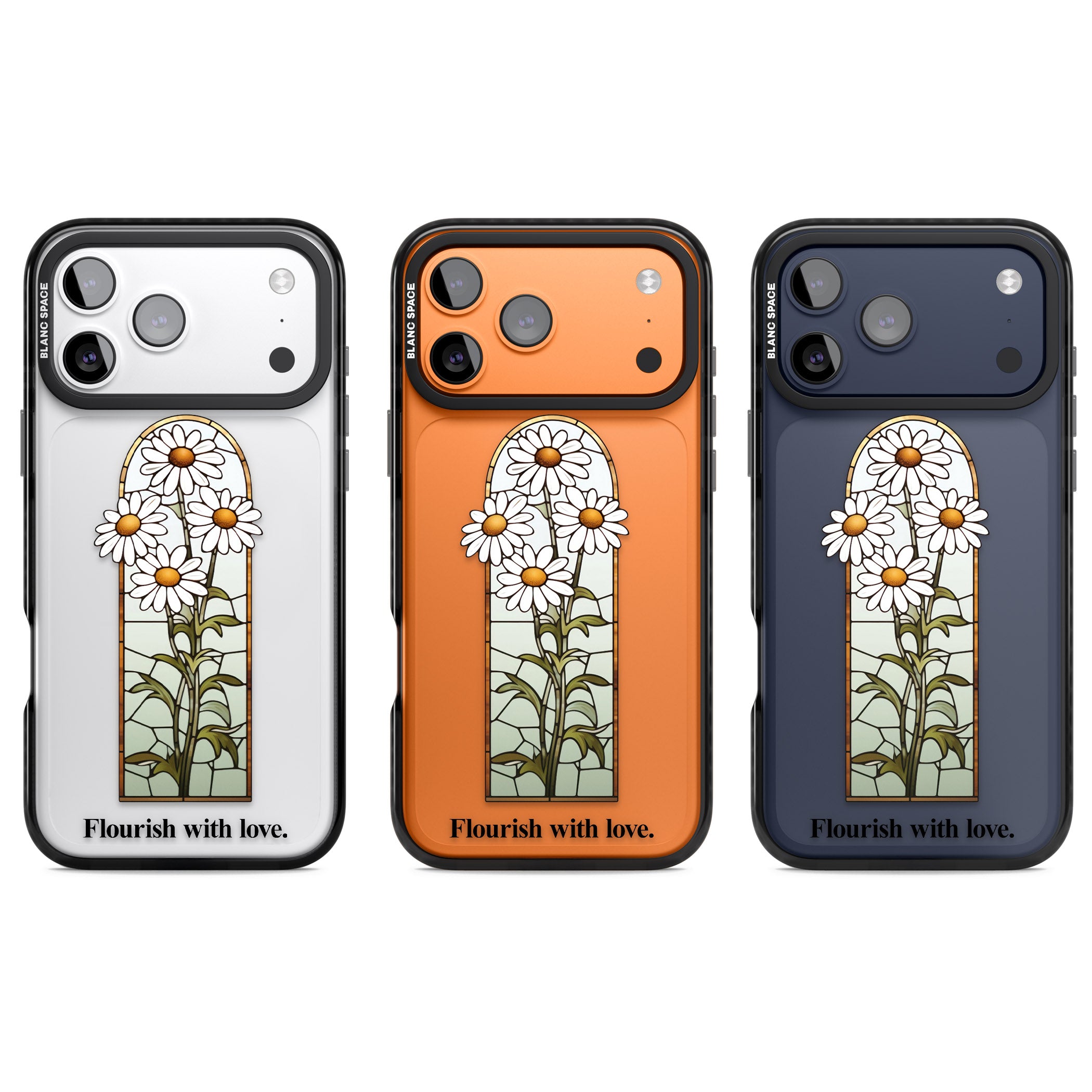 Flourish With Love iPhone 17 Pro Impact Black Phone Case APT Impact Protection