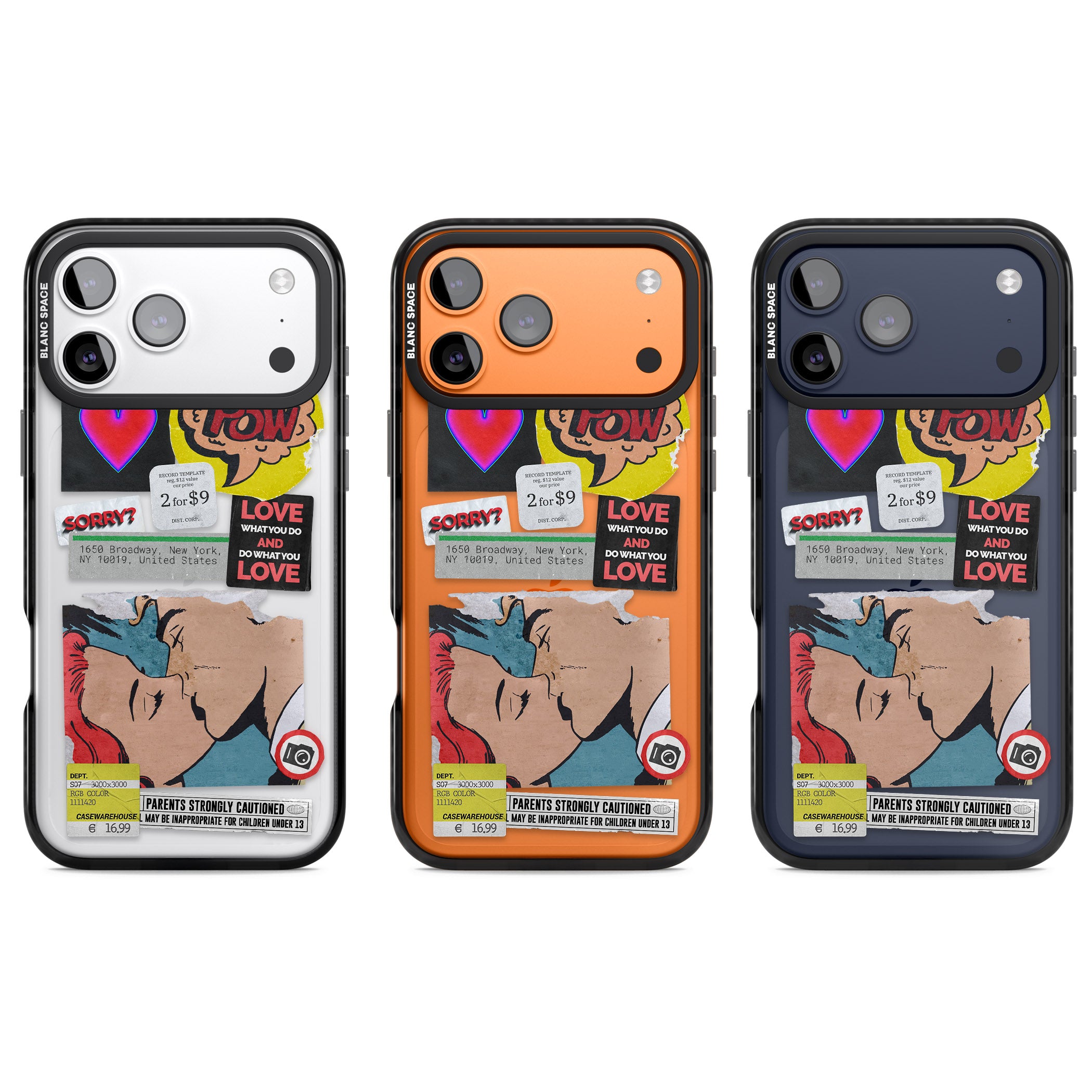 Retro Sticker Mix iPhone 17 Pro Impact Black Phone Case APT Impact Protection