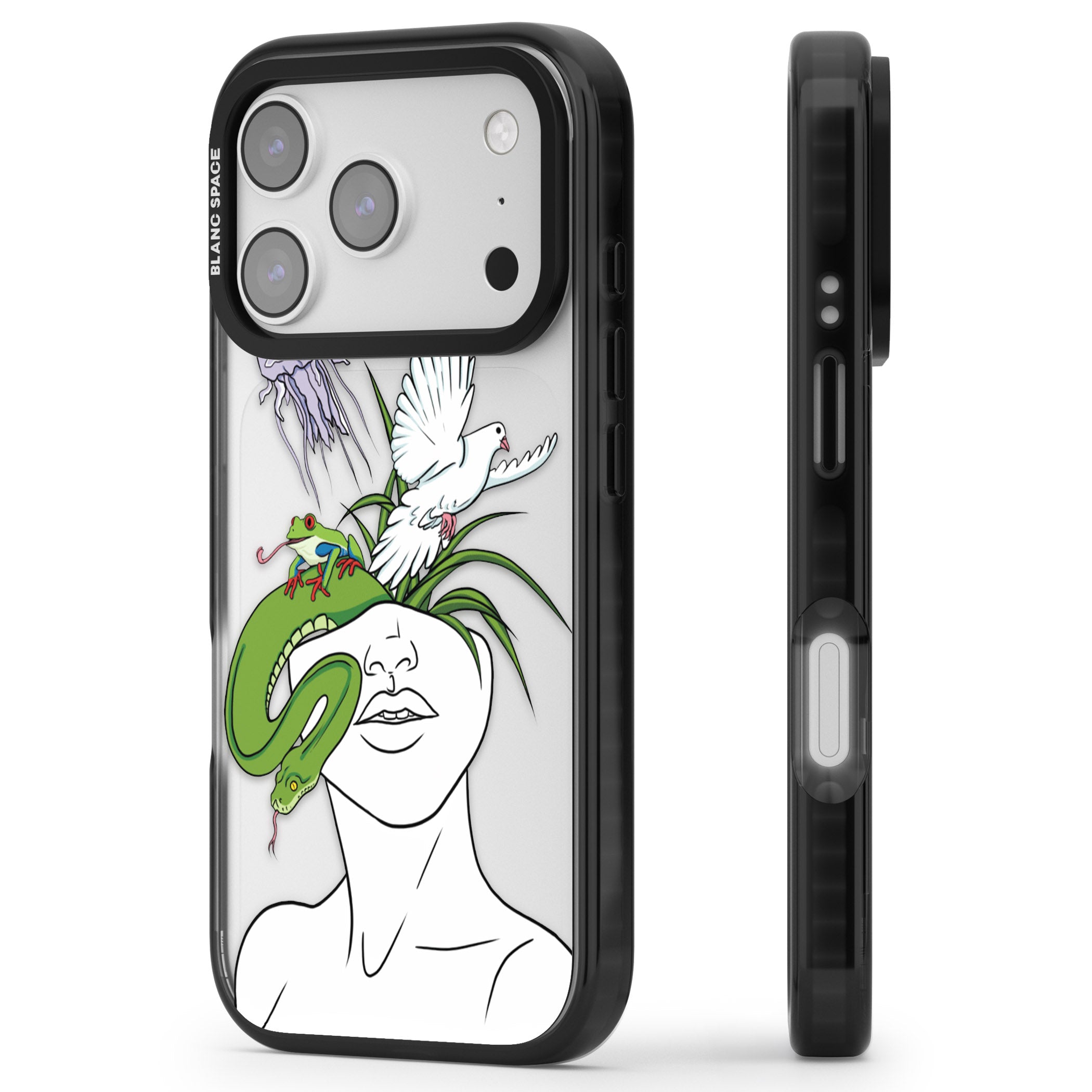Wild Thoughts iPhone 17 Pro Max Impact Black Phone Case Side Profile