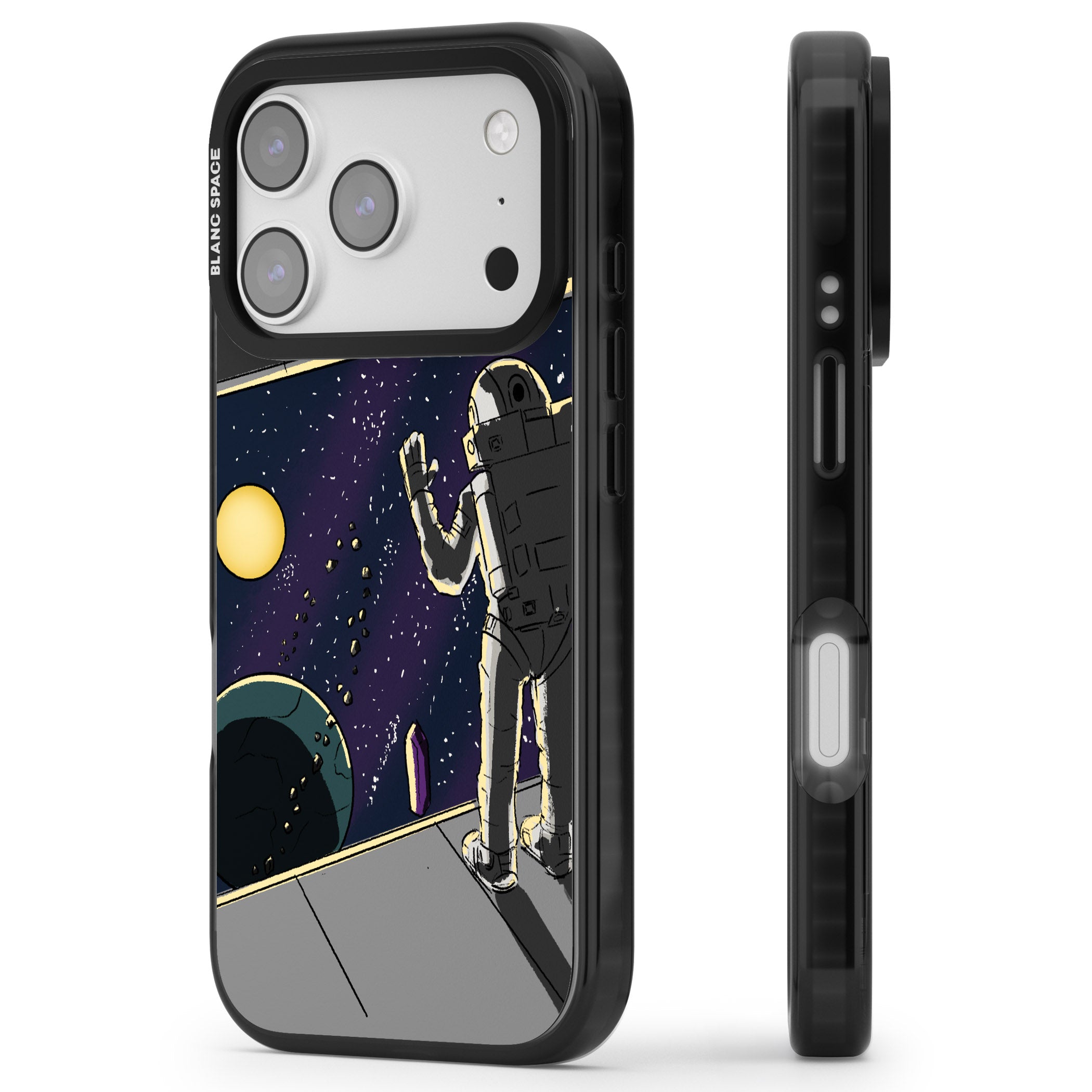 Home iPhone 17 Pro Impact Black Phone Case Side Profile