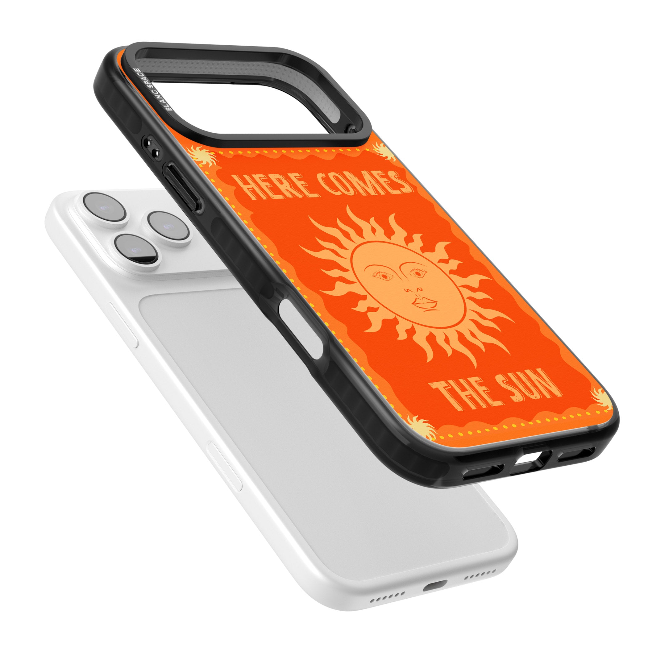 Retro Here Comes The Sun iPhone 17 Pro Impact Black Phone Case Colours