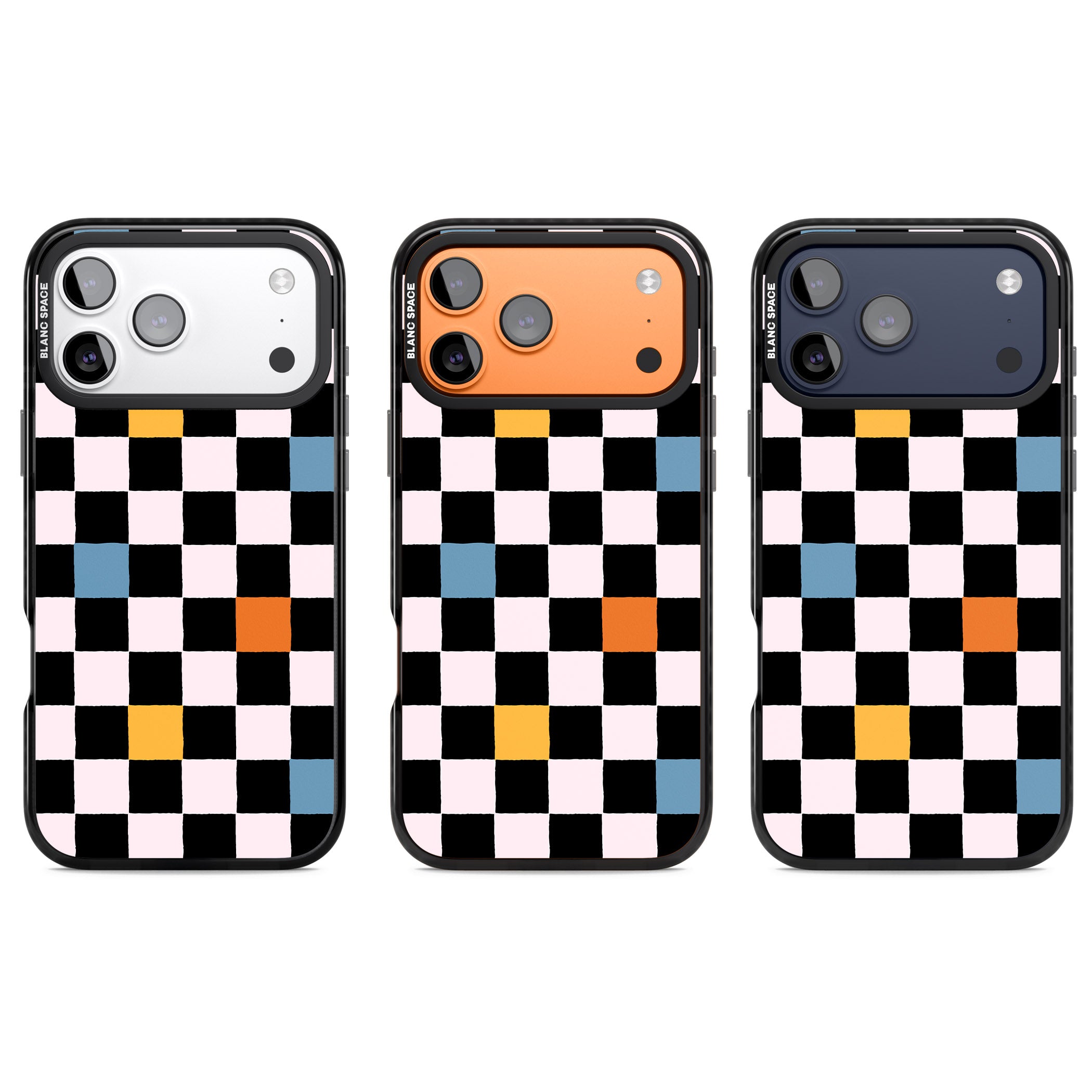 Vibrant Retro Checkered iPhone 17 Pro Impact Black Phone Case APT Impact Protection