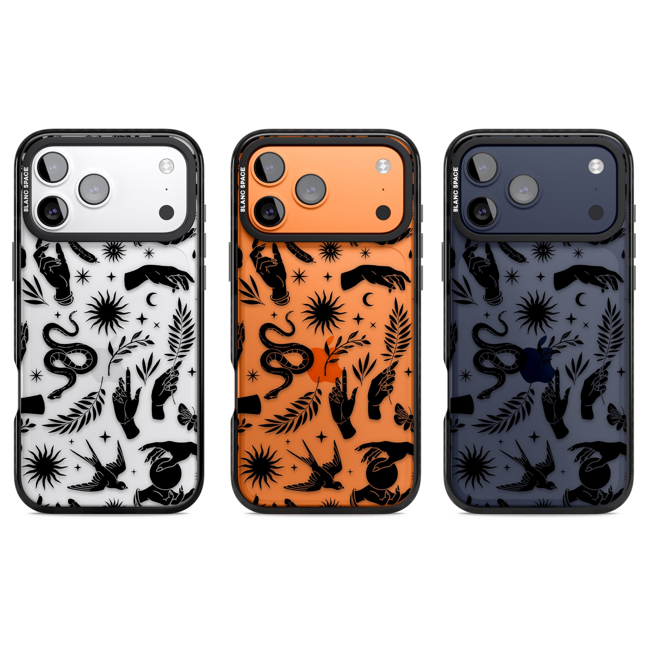 Celestial Pattern (Black) iPhone 17 Pro Impact Black Phone Case APT Impact Protection