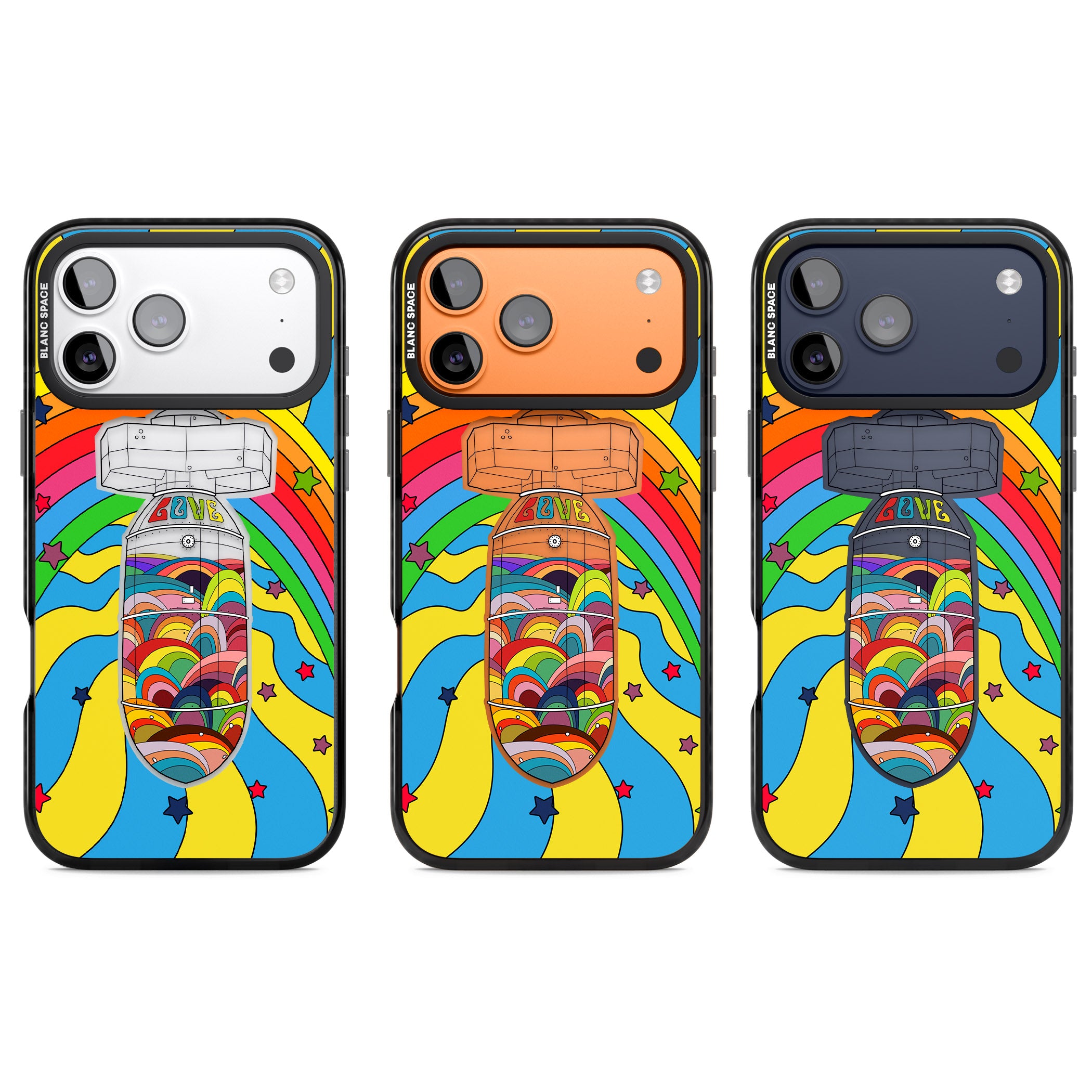 Love Bomb iPhone 17 Pro Impact Black Phone Case APT Impact Protection