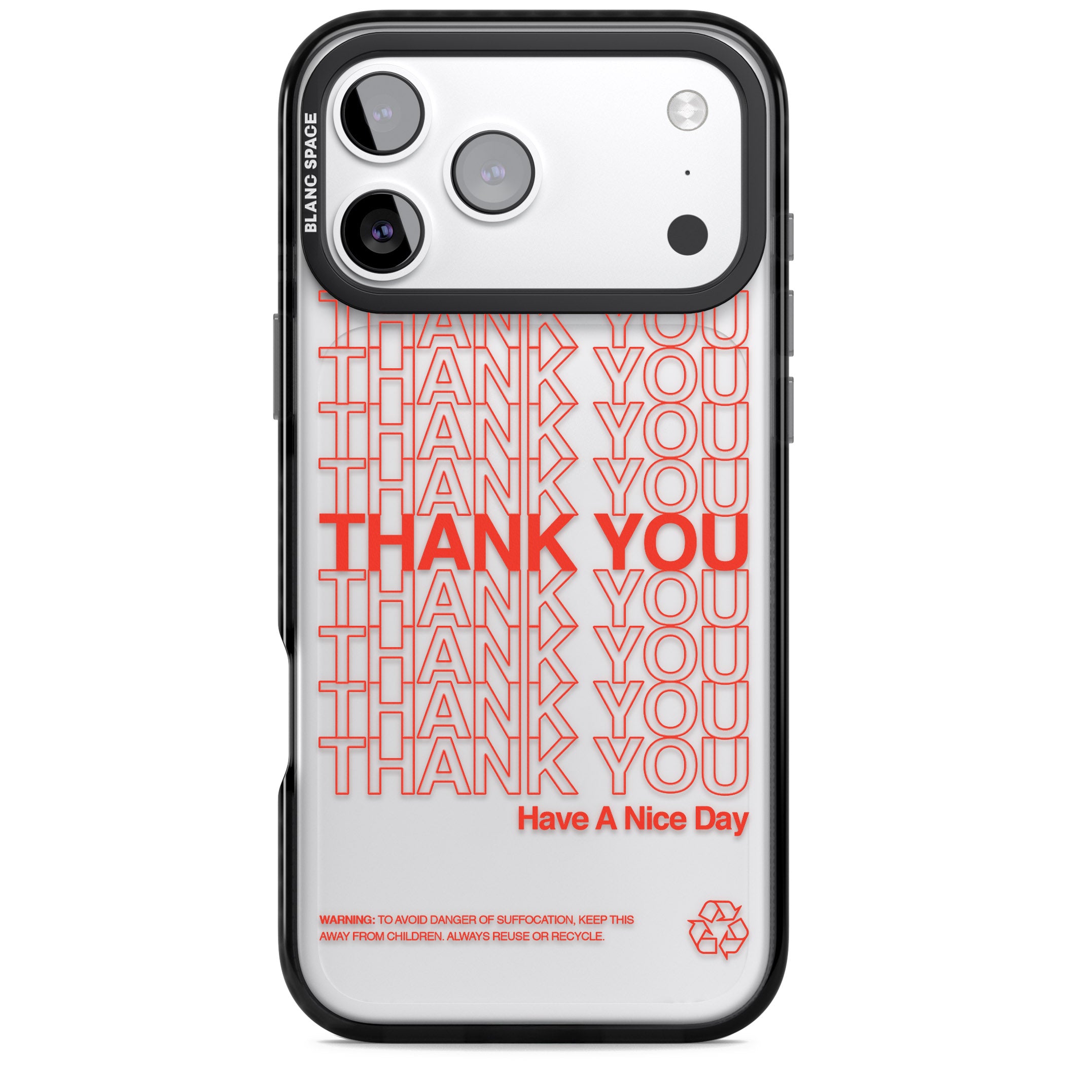 Thank You Have A Nice Day iPhone 17 Pro Impact Black Phone Case