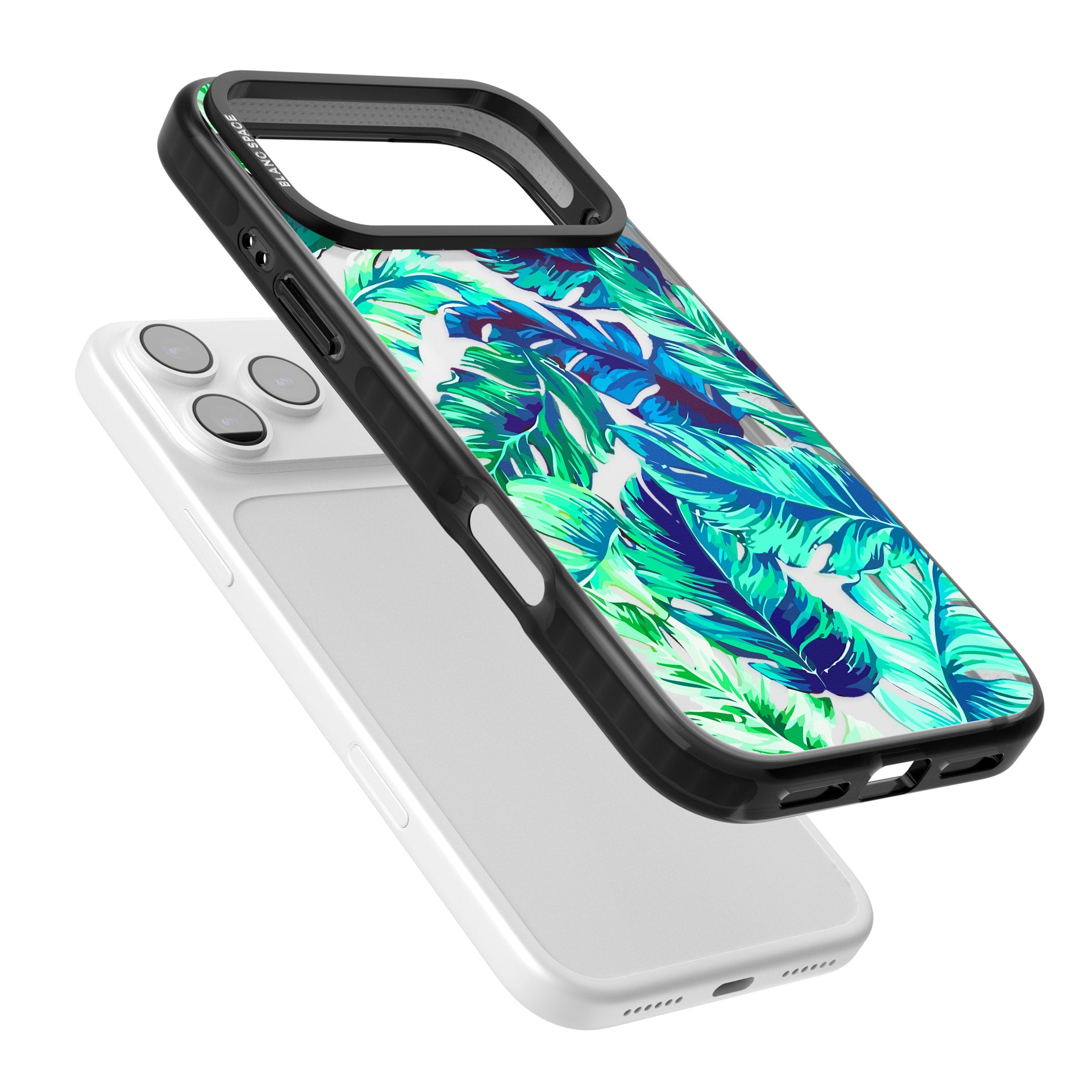 Tropical Palms iPhone 17 Pro Impact Black Phone Case Colours