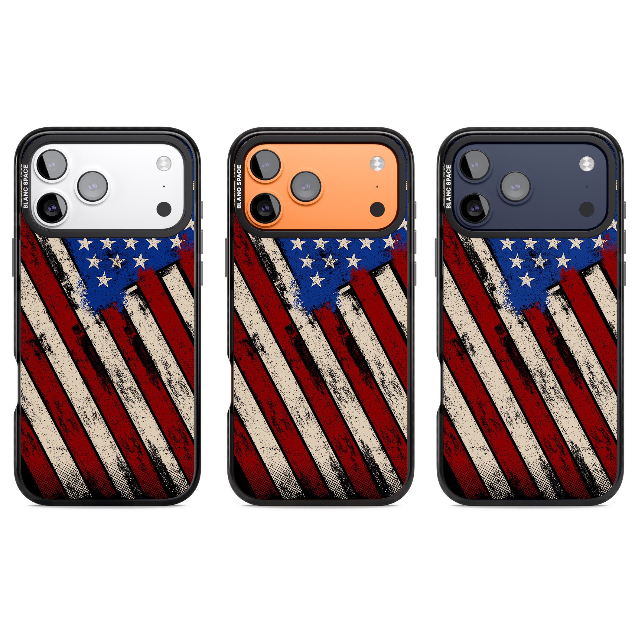 Distressed Us Flag iPhone 17 Pro Impact Black Phone Case APT Impact Protection