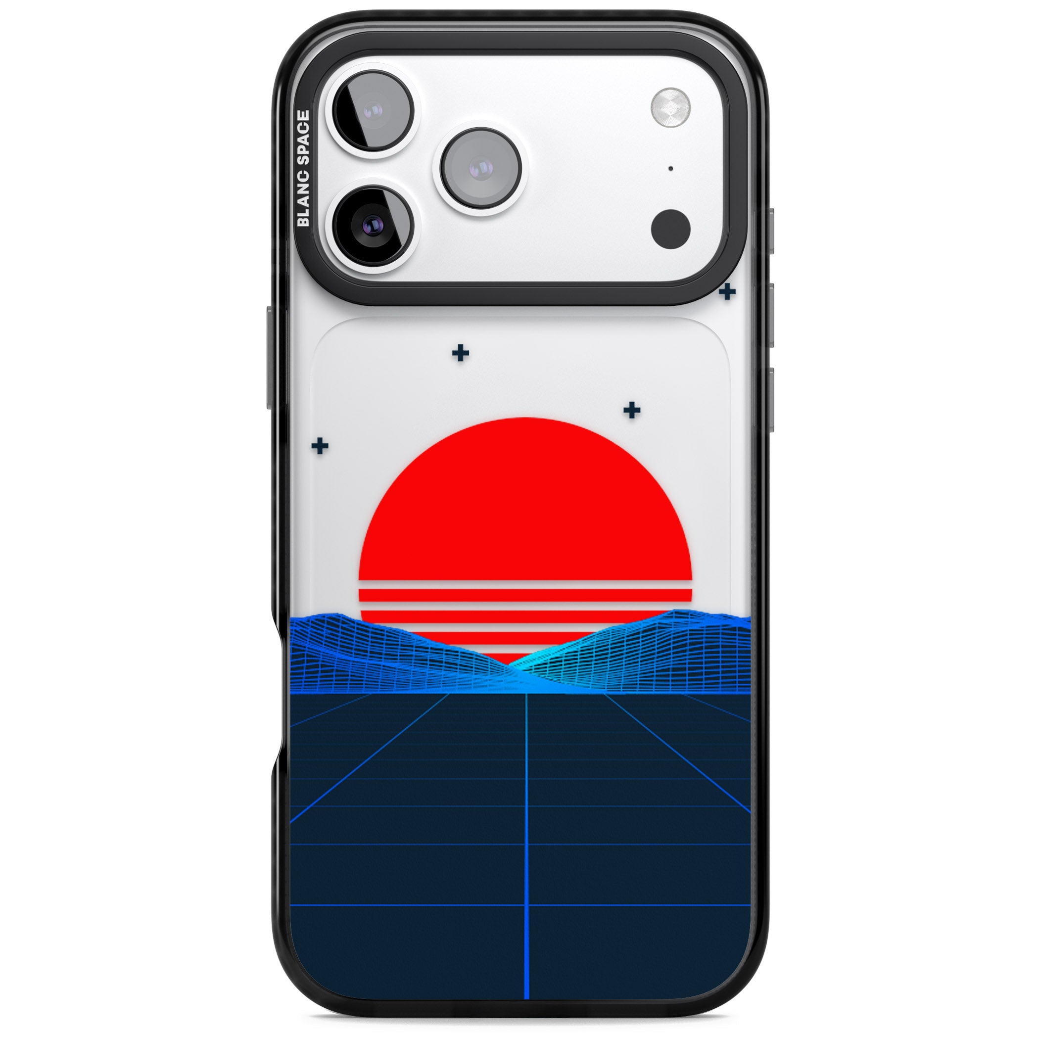 Japanese Sunset Vaporwave iPhone 17 Pro Impact Black Phone Case